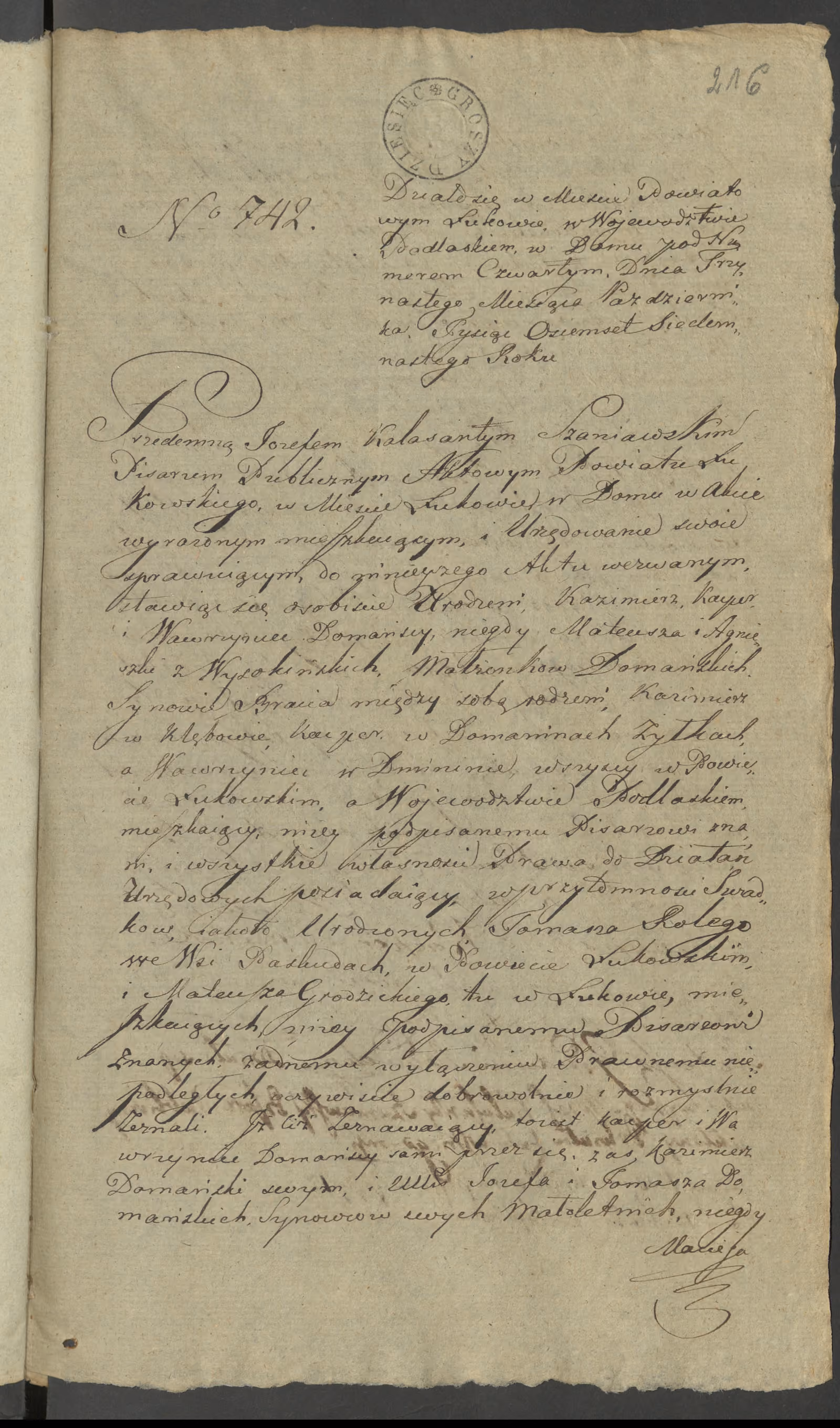 Szaniawski 742/1817, s. 1