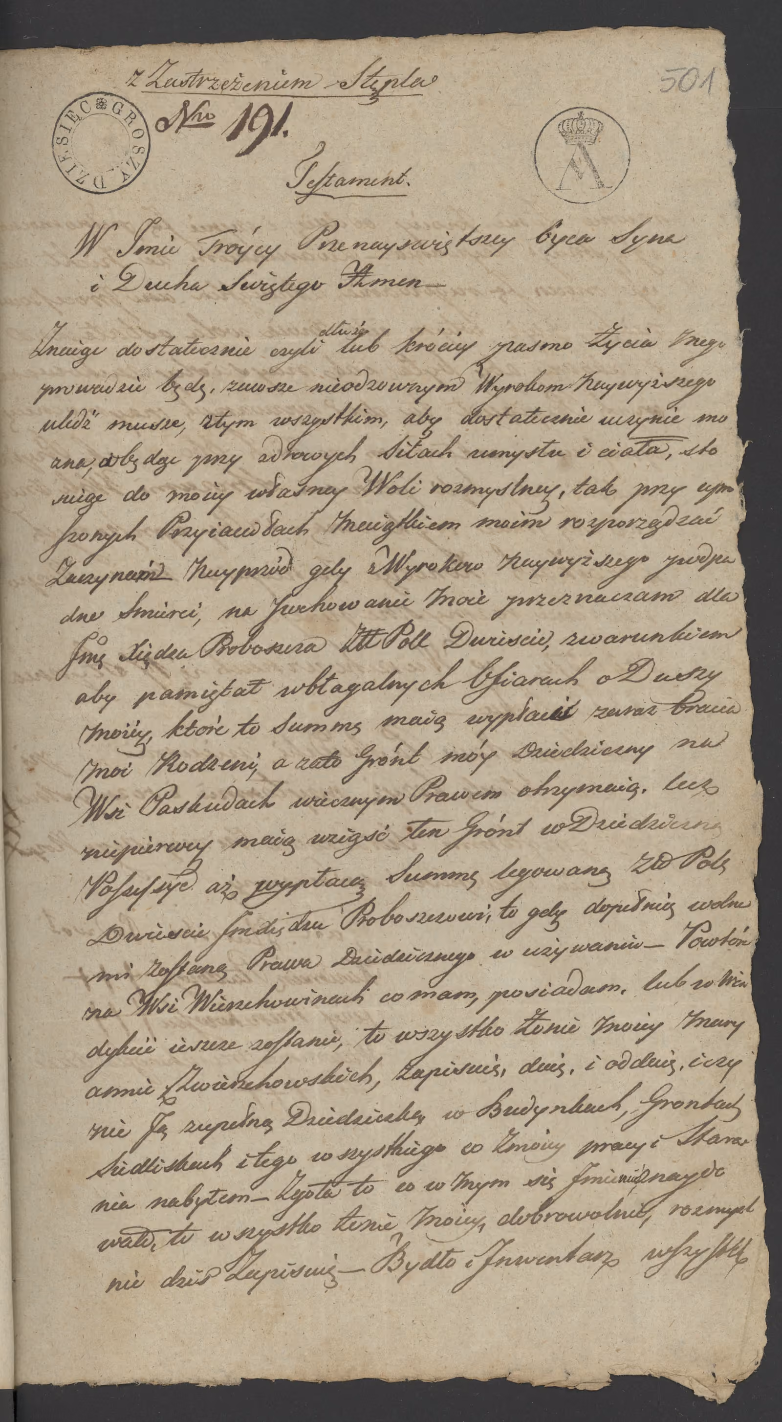 Szaniawski 191/1818, s. 1