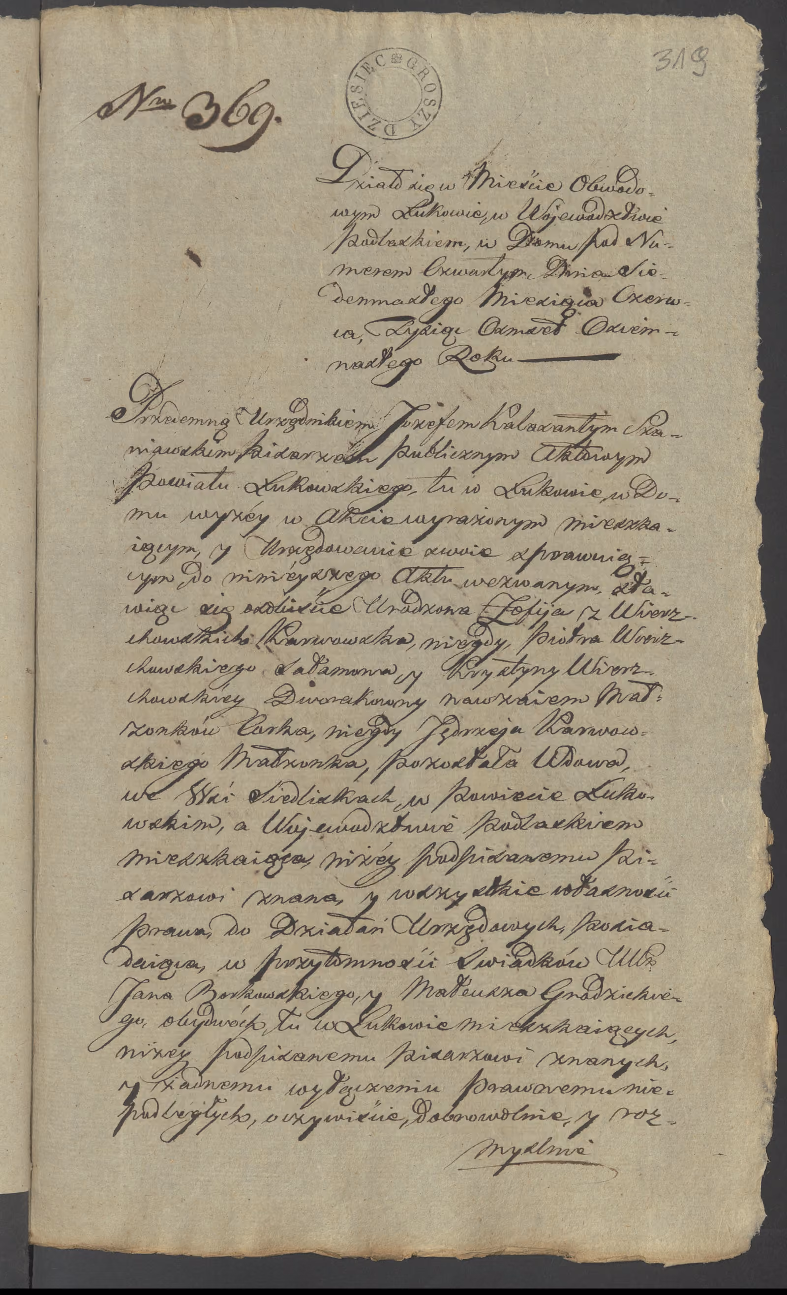 Szaniawski 369/1818, s. 1