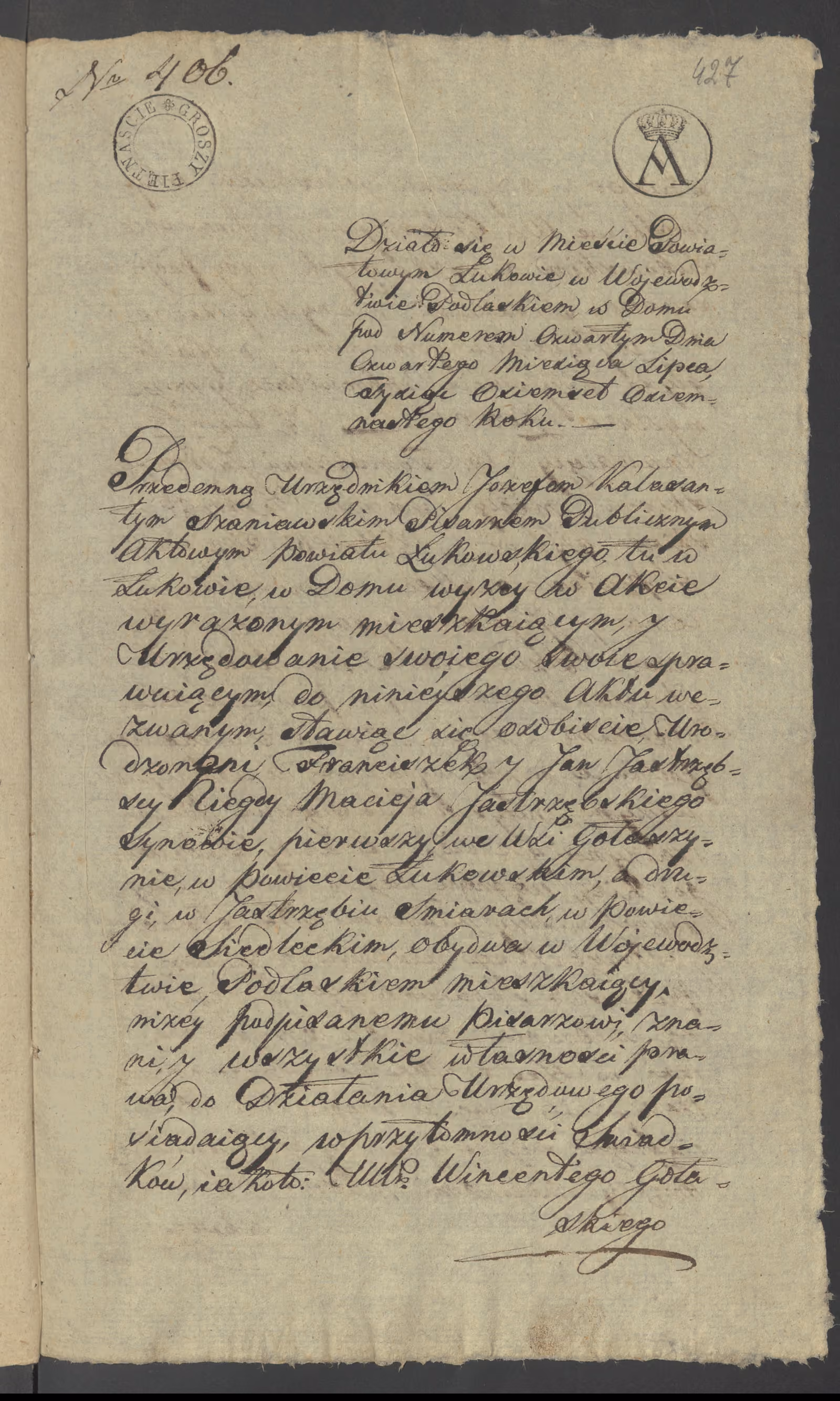 Szaniawski 406/1818, s. 1