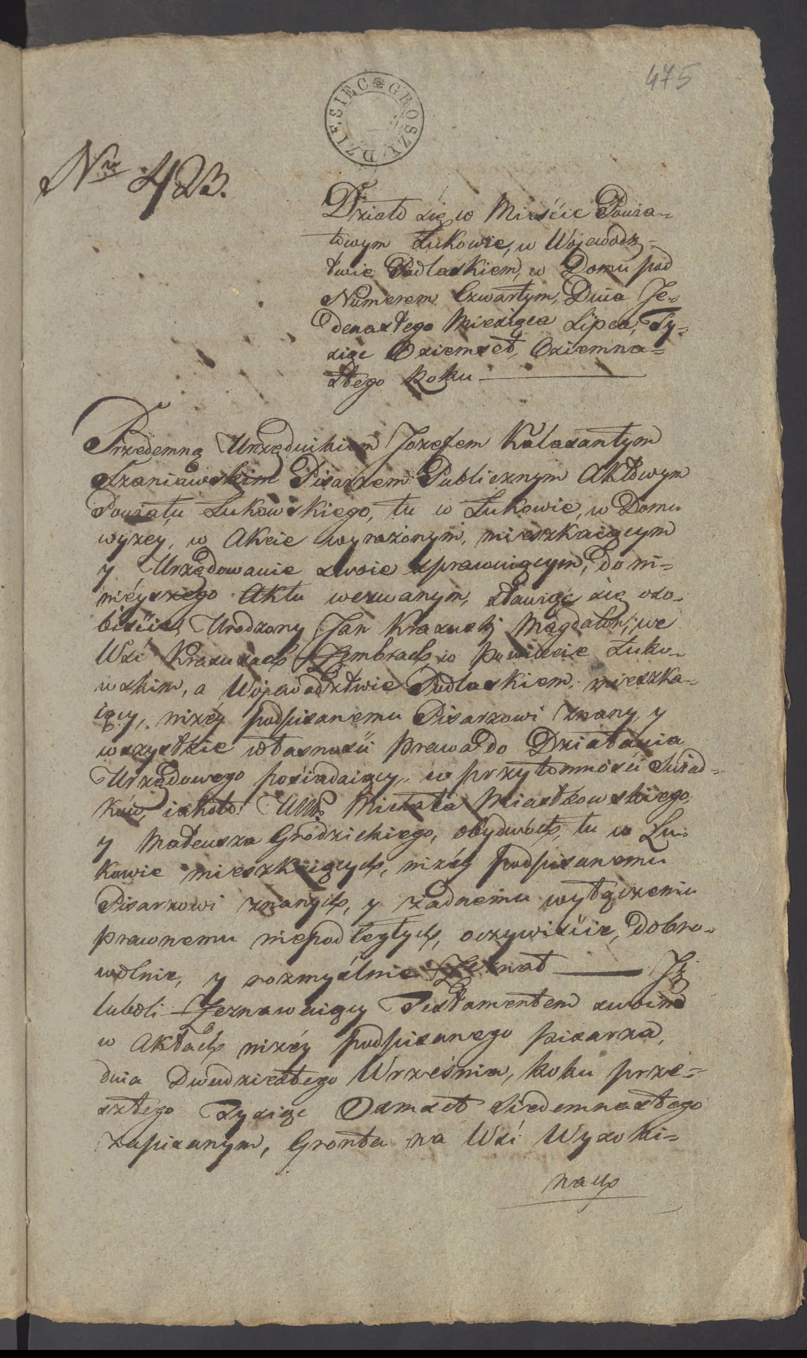 Szaniawski 423/1818, s. 1
