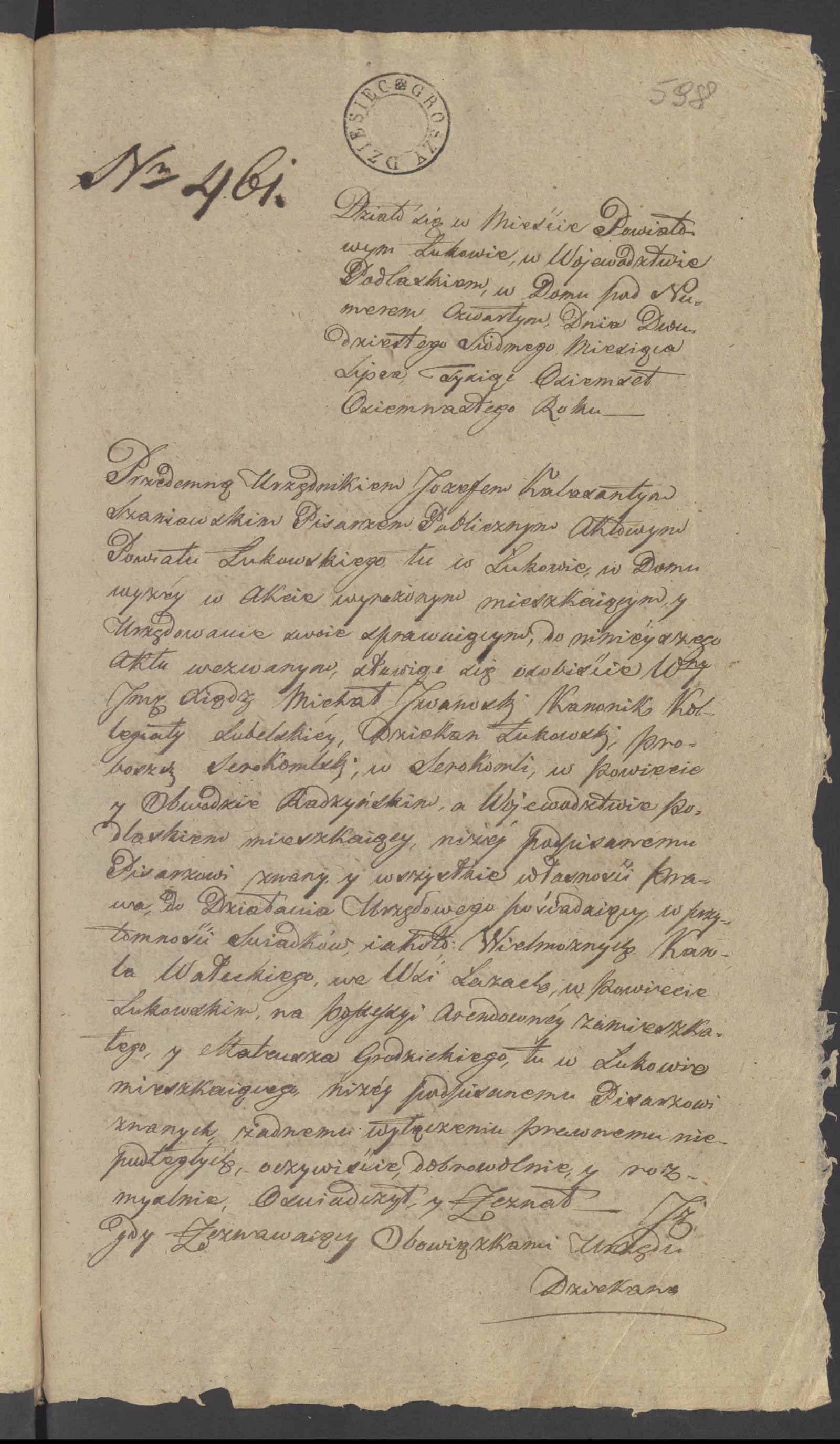 Szaniawski 461/1818, s. 1