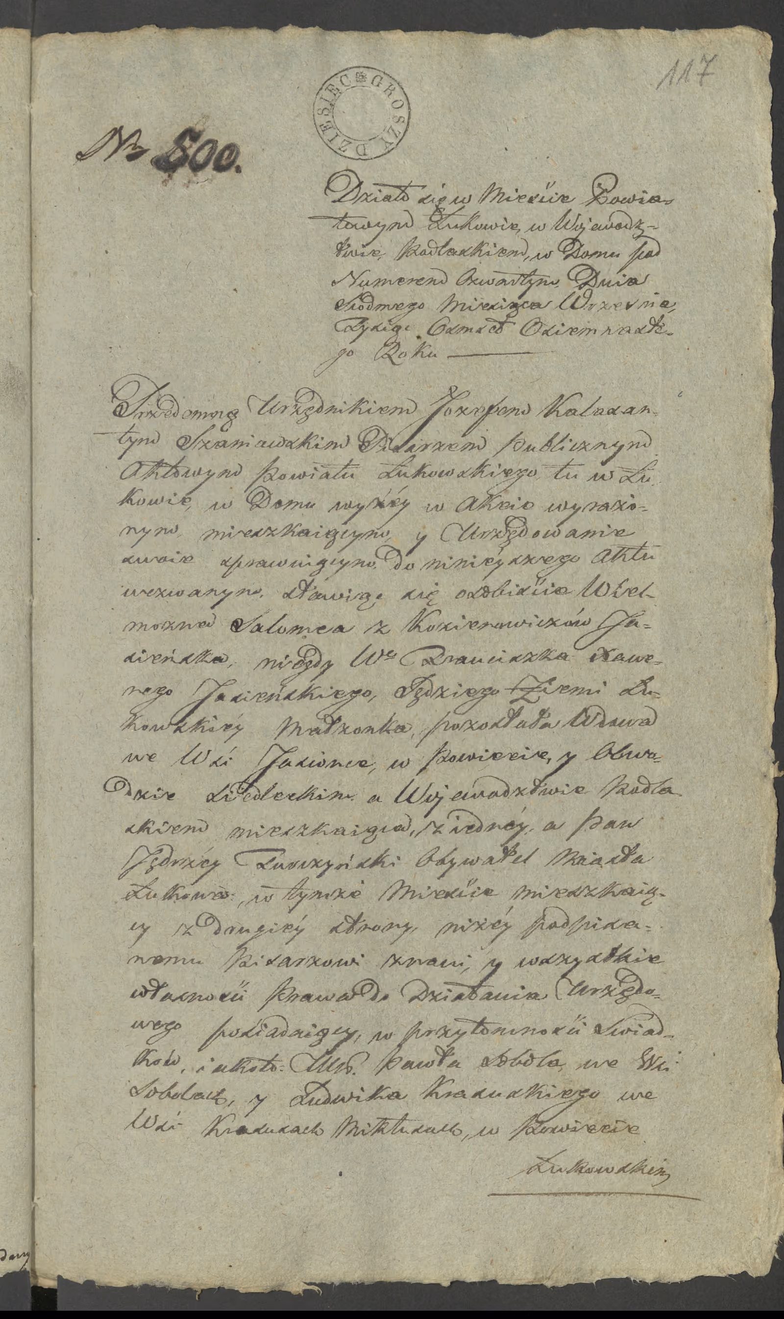 Szaniawski 500/1818, s. 1