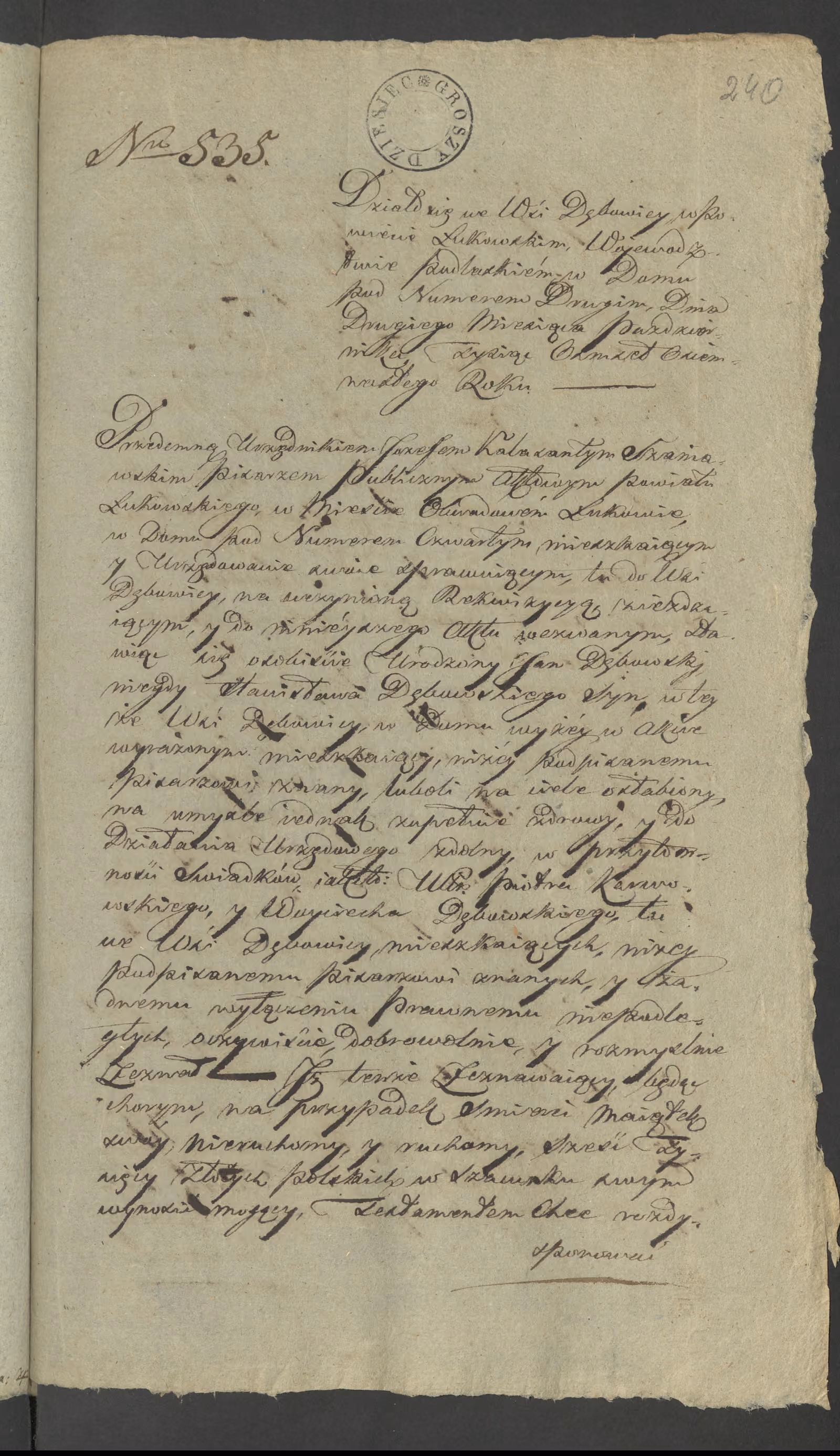 Szaniawski 535/1818, s. 1