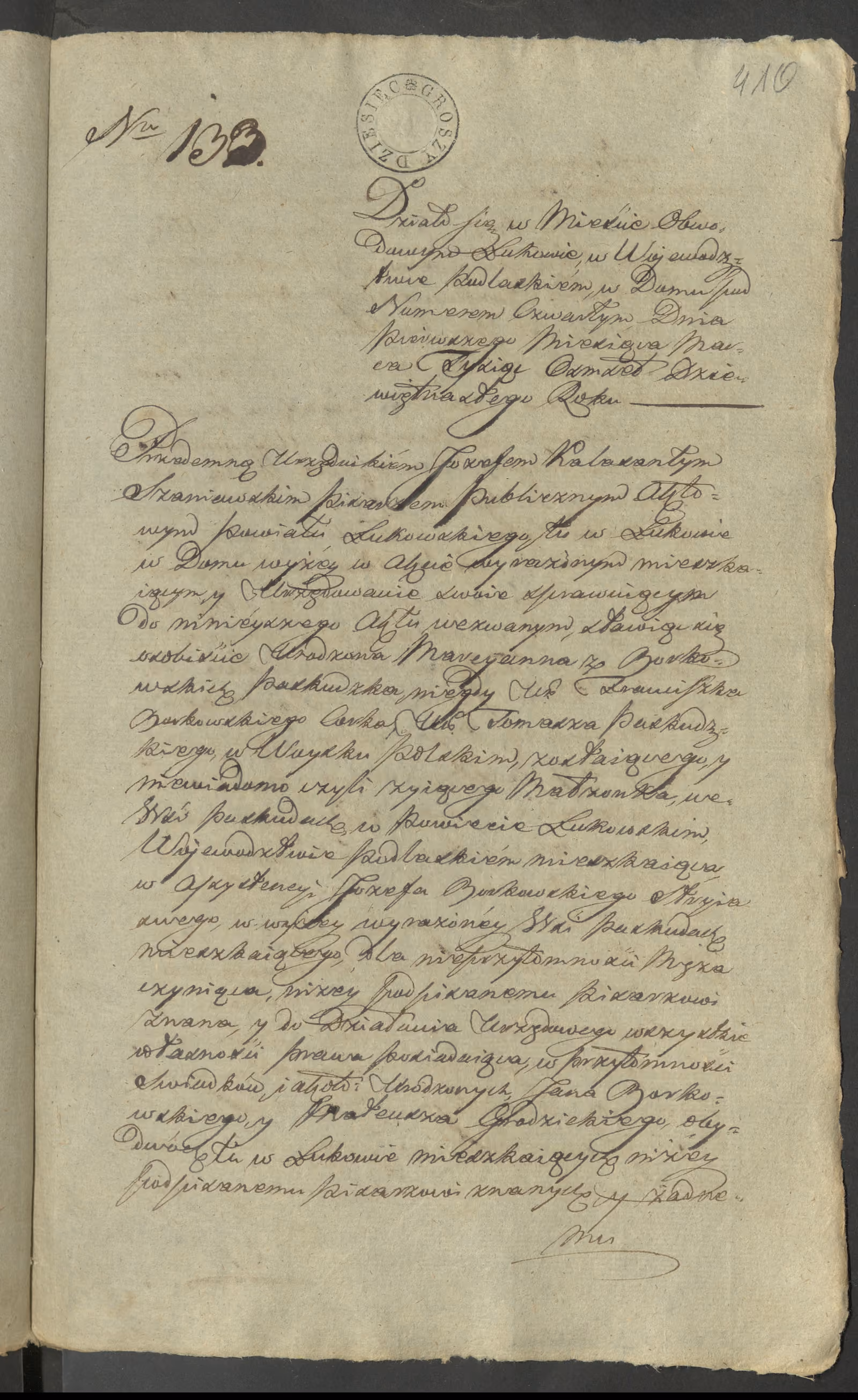 Szaniawski 133/1819, s. 1