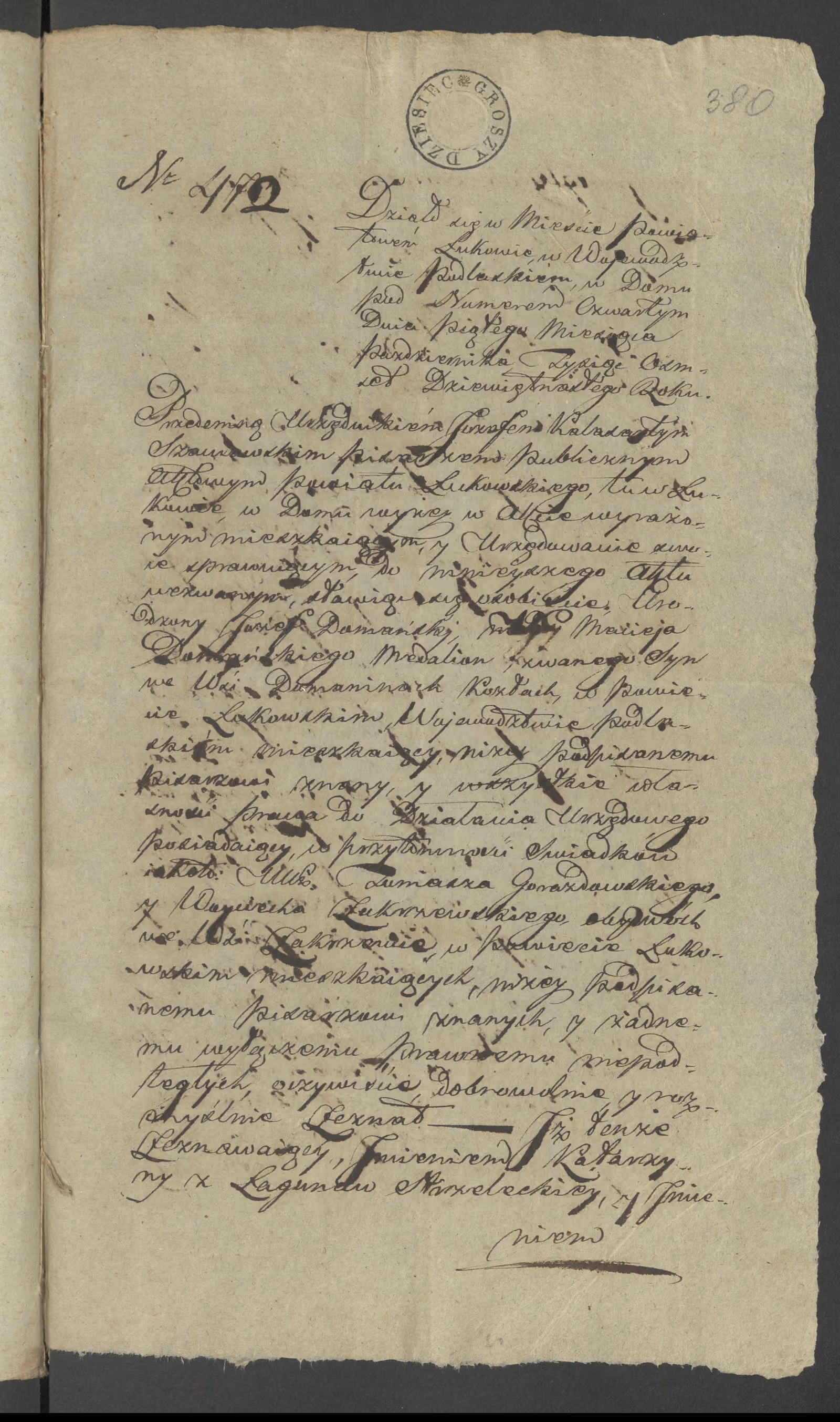 Szaniawski 472/1819, s. 1