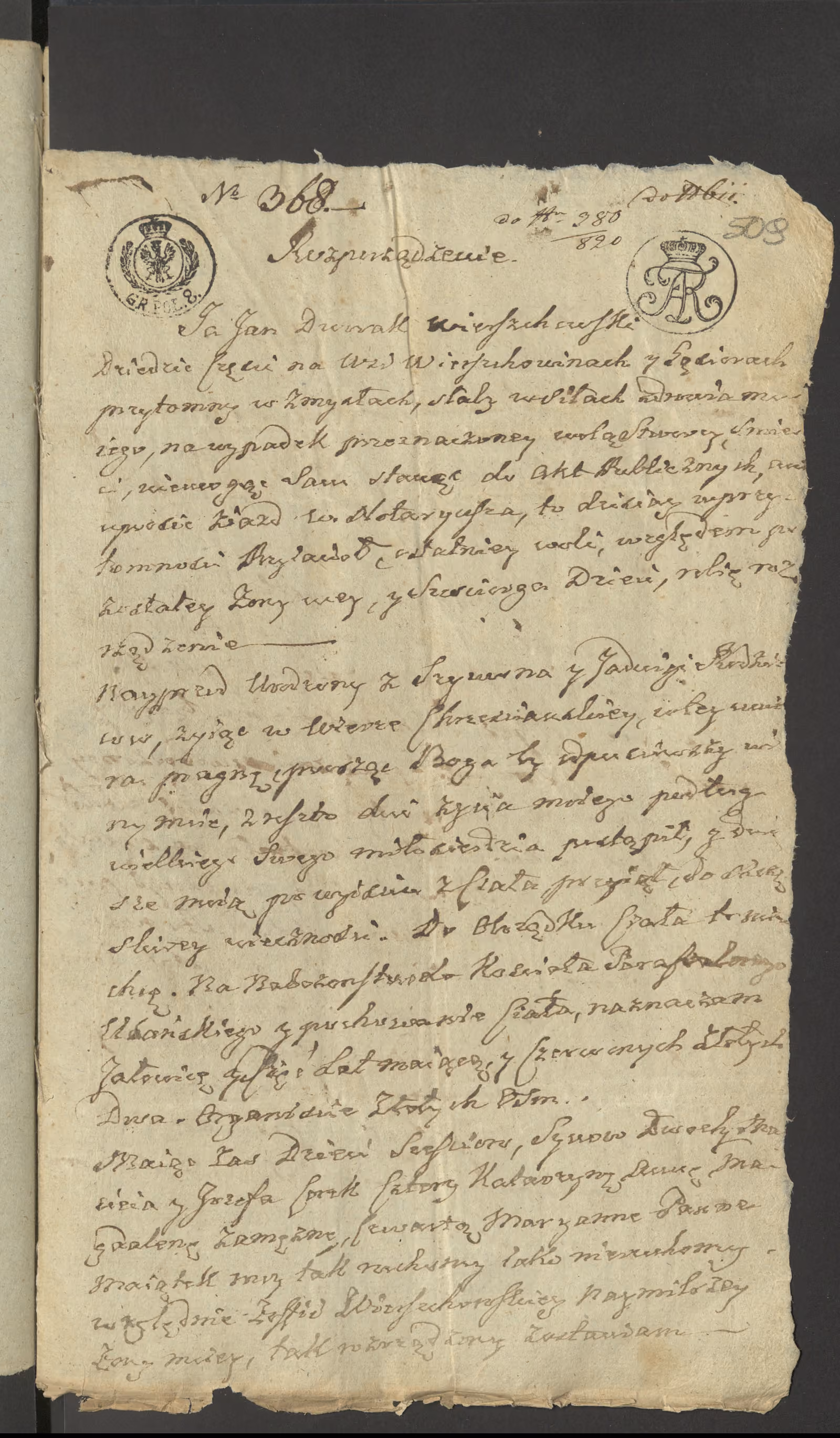 Szaniawski 368/1820, s. 1