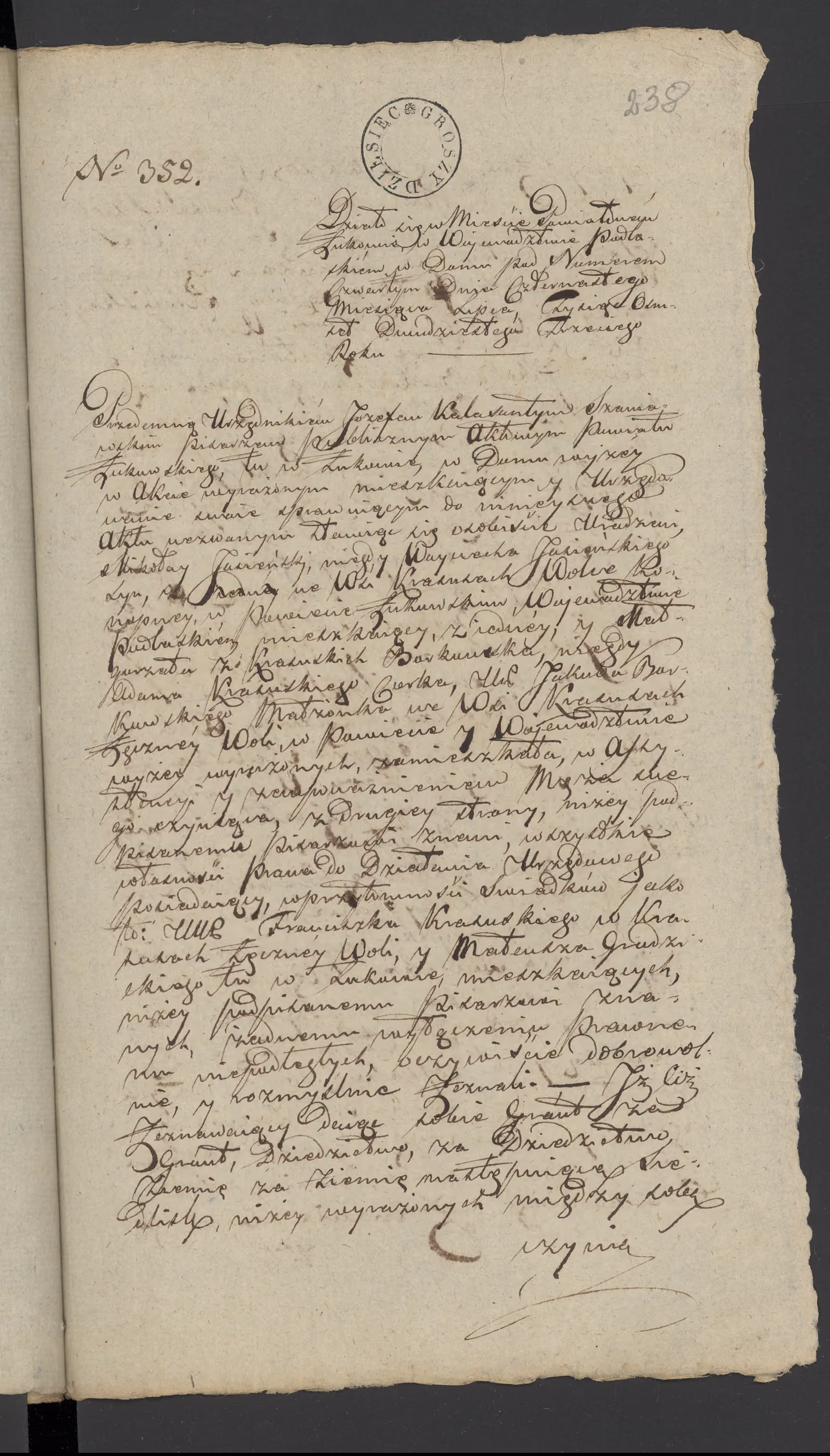 Szaniawski 352/1823, s. 1