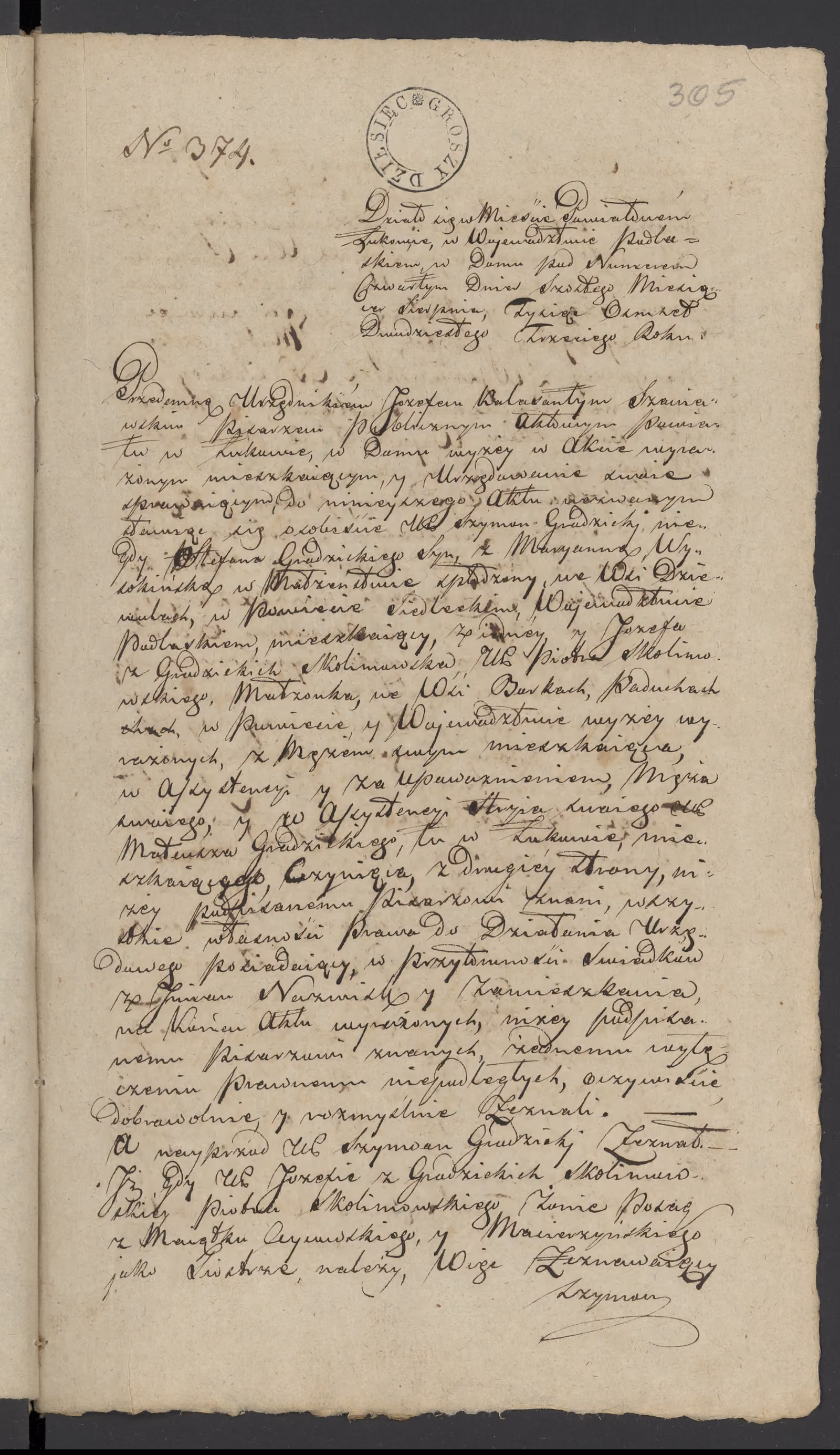 Szaniawski 374/1823, s. 1