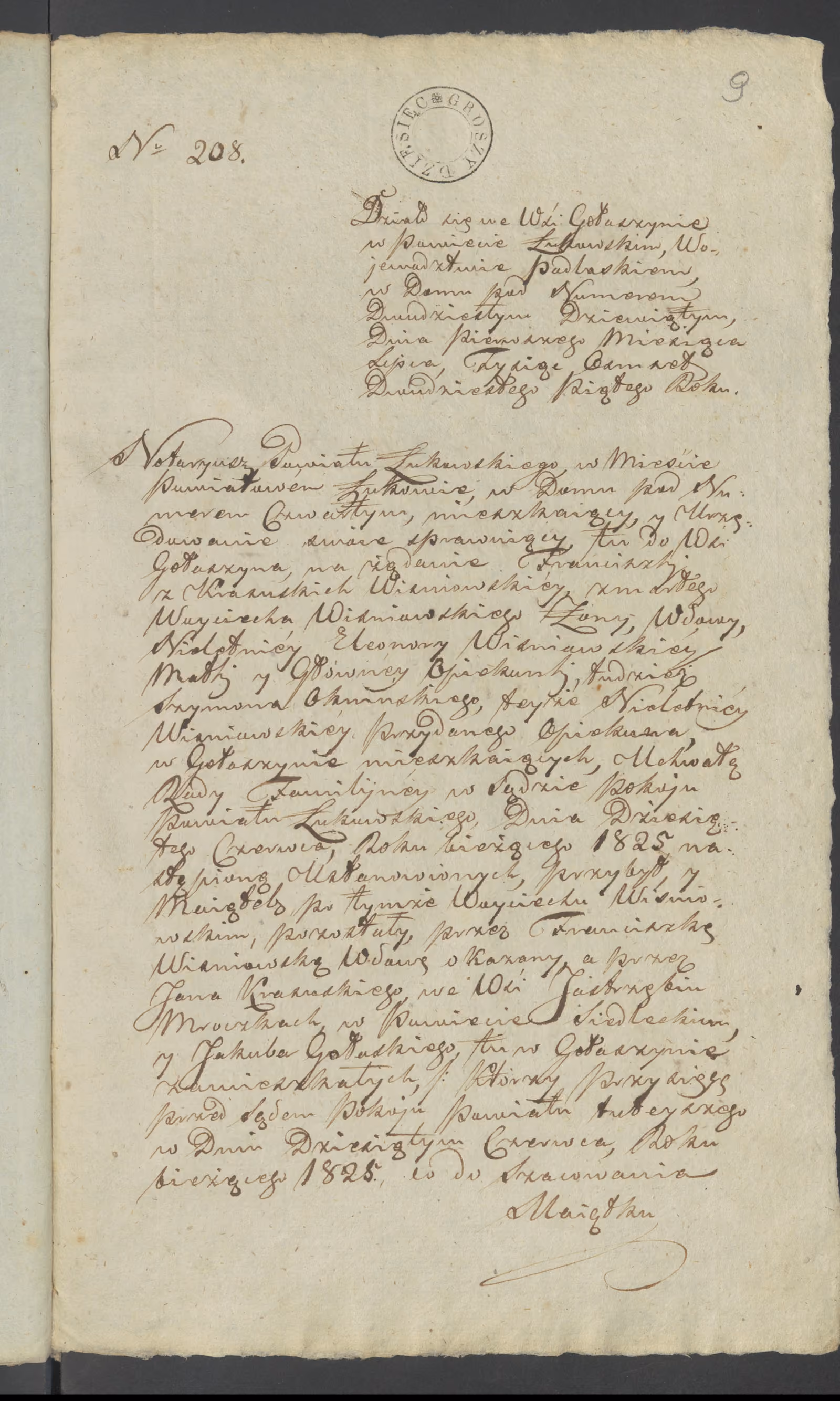 Szaniawski 208/1825, s. 1