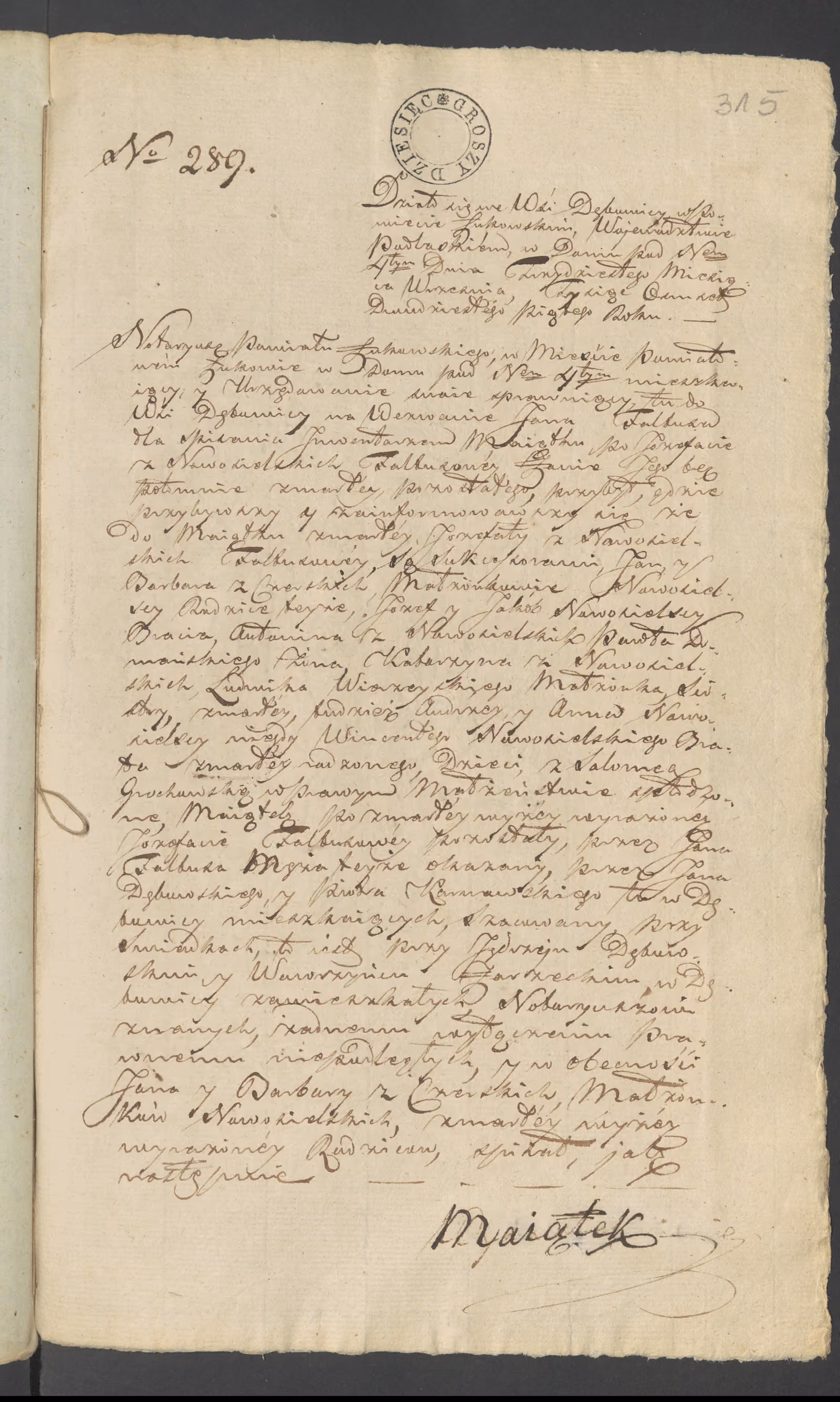 Szaniawski 289/1825, s. 1