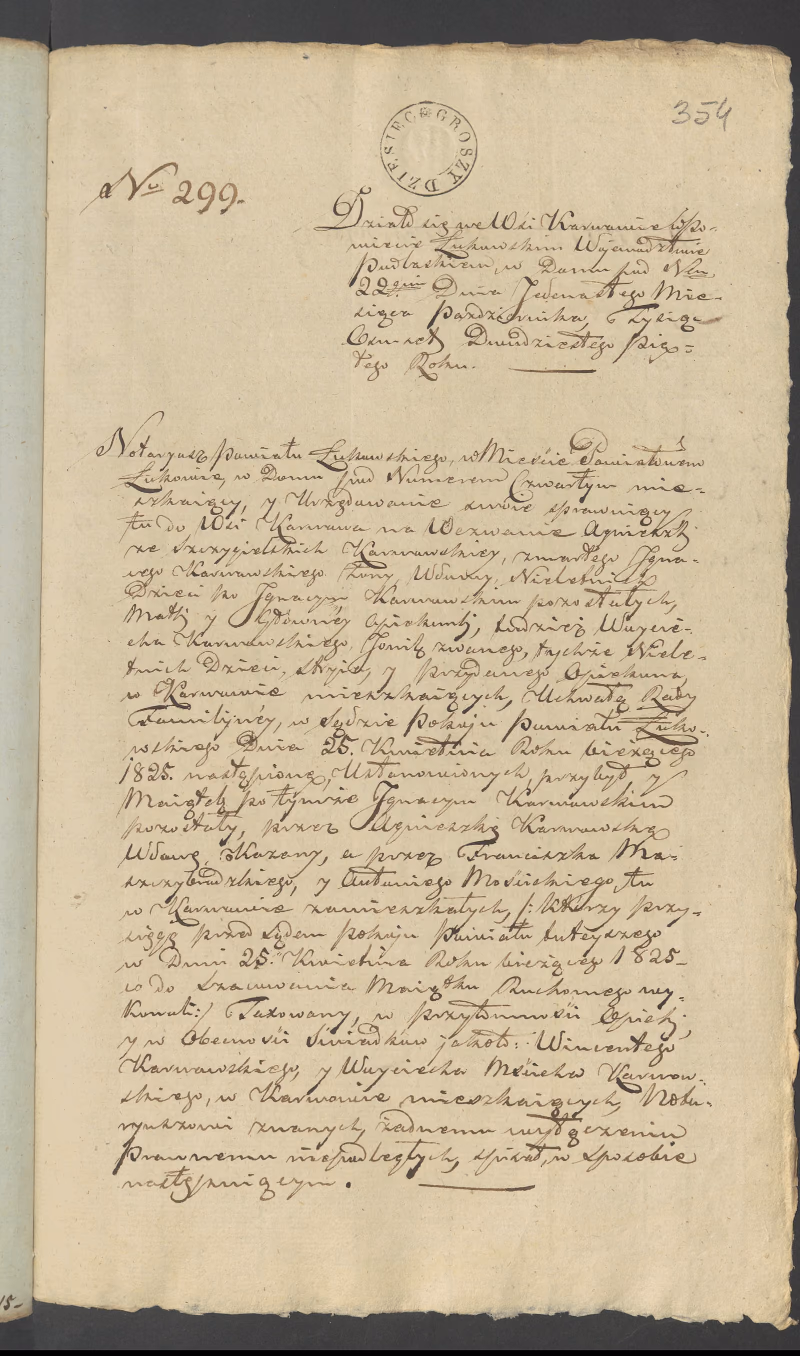 Szaniawski 299/1825, s. 1