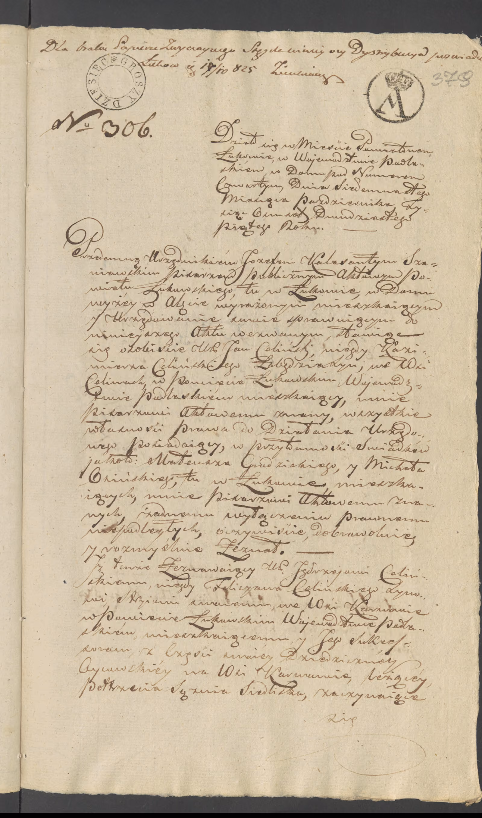 Szaniawski 306/1825, s. 1