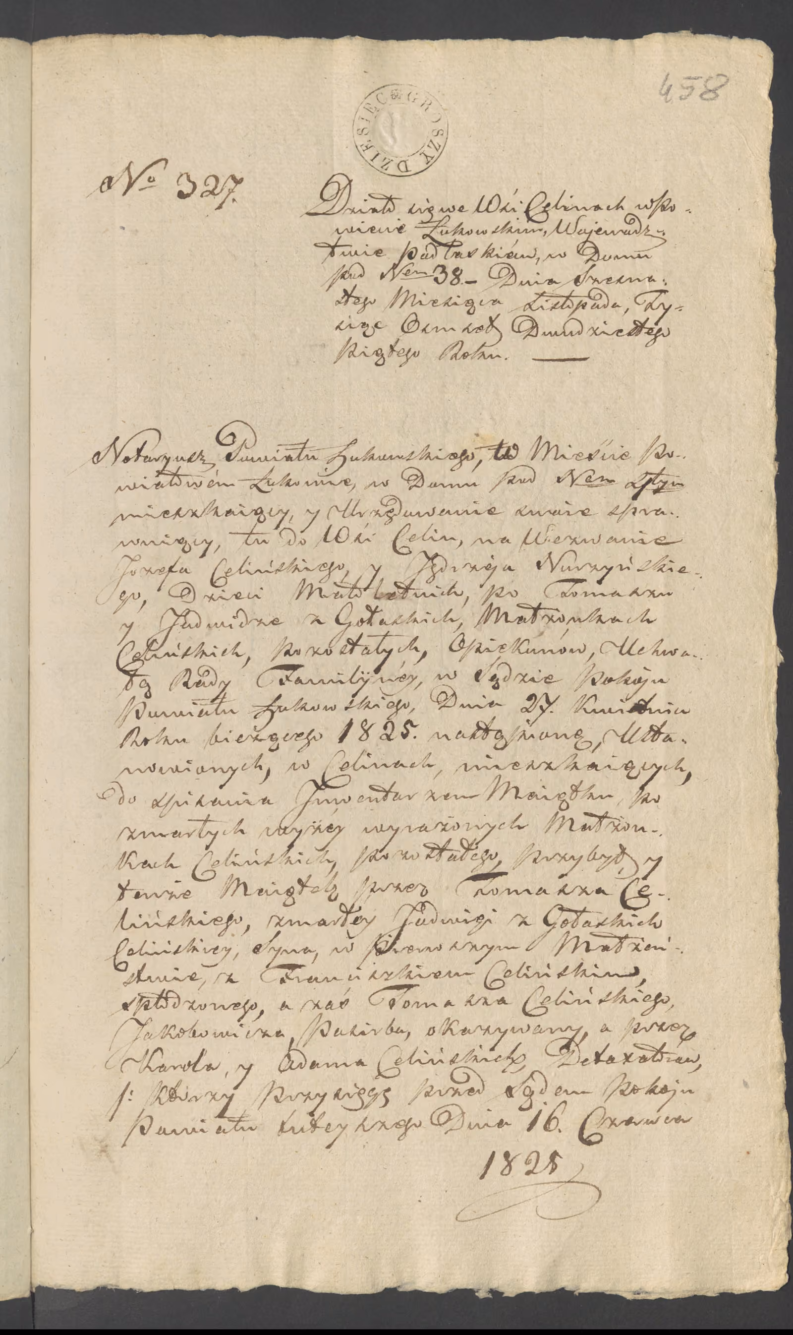Szaniawski 327/1825, s. 1