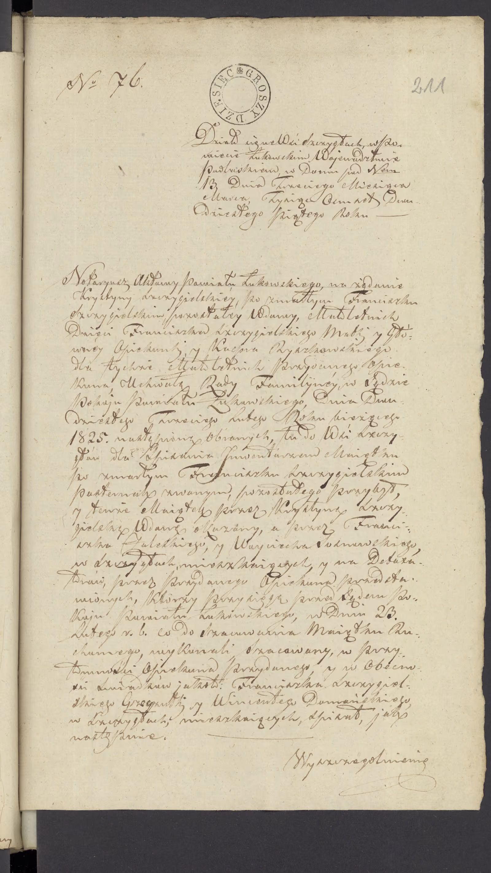 Szaniawski 76/1825, s. 1