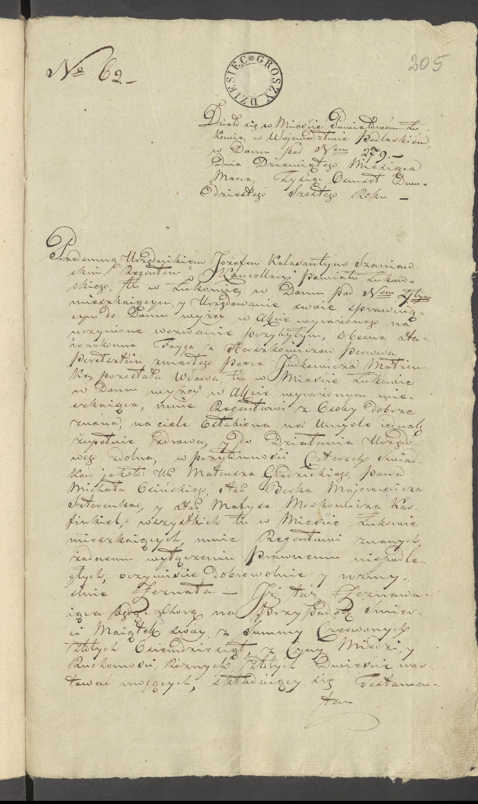 Szaniawski 62/1826, s. 1