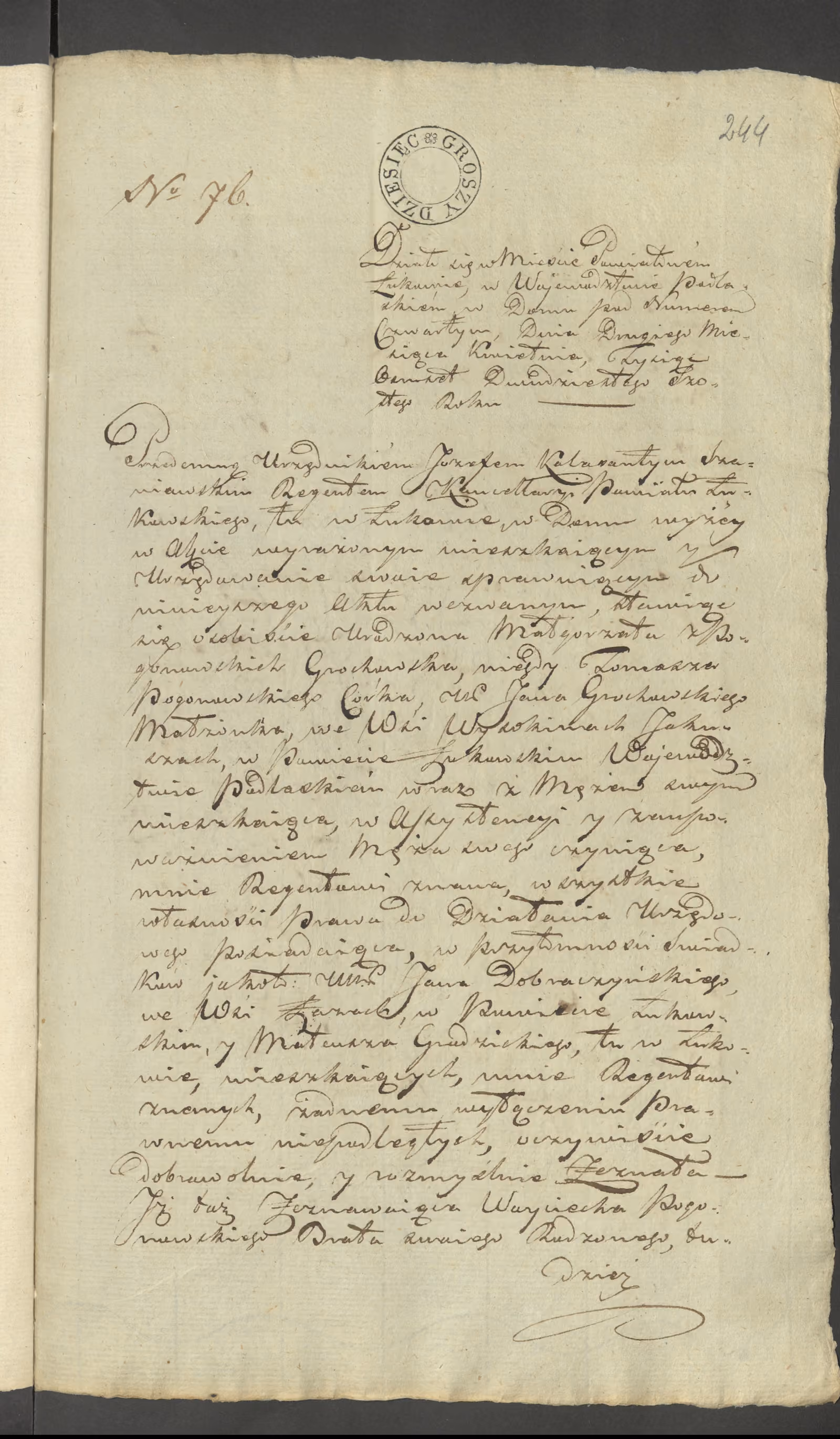 Szaniawski 76/1826, s. 1