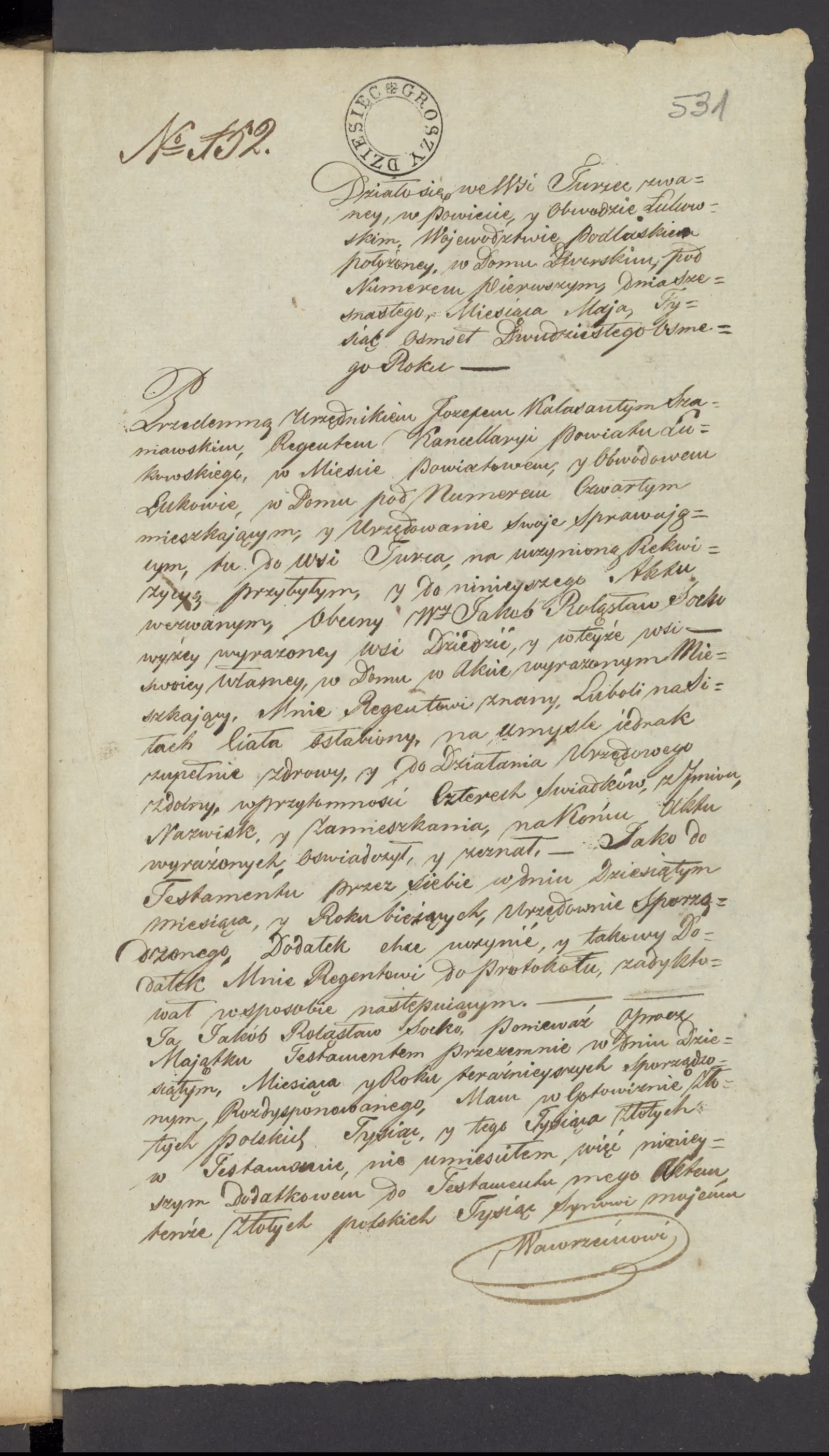 Szaniawski 152/1828, s. 1