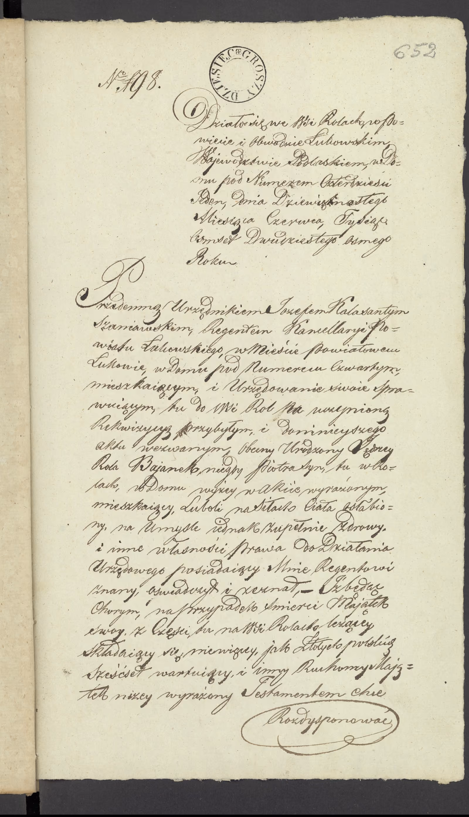 Szaniawski 198/1828, s. 1