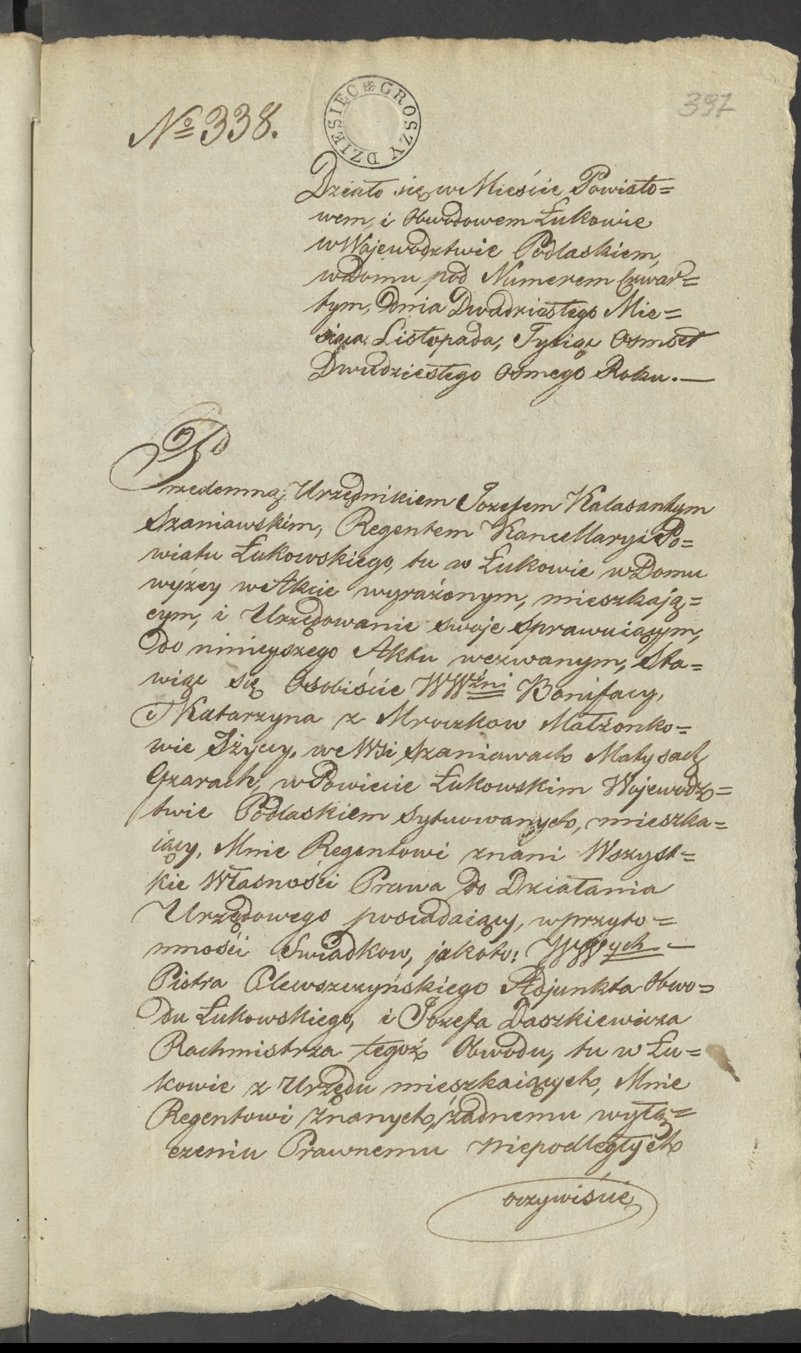Szaniawski 338/1828, s. 1