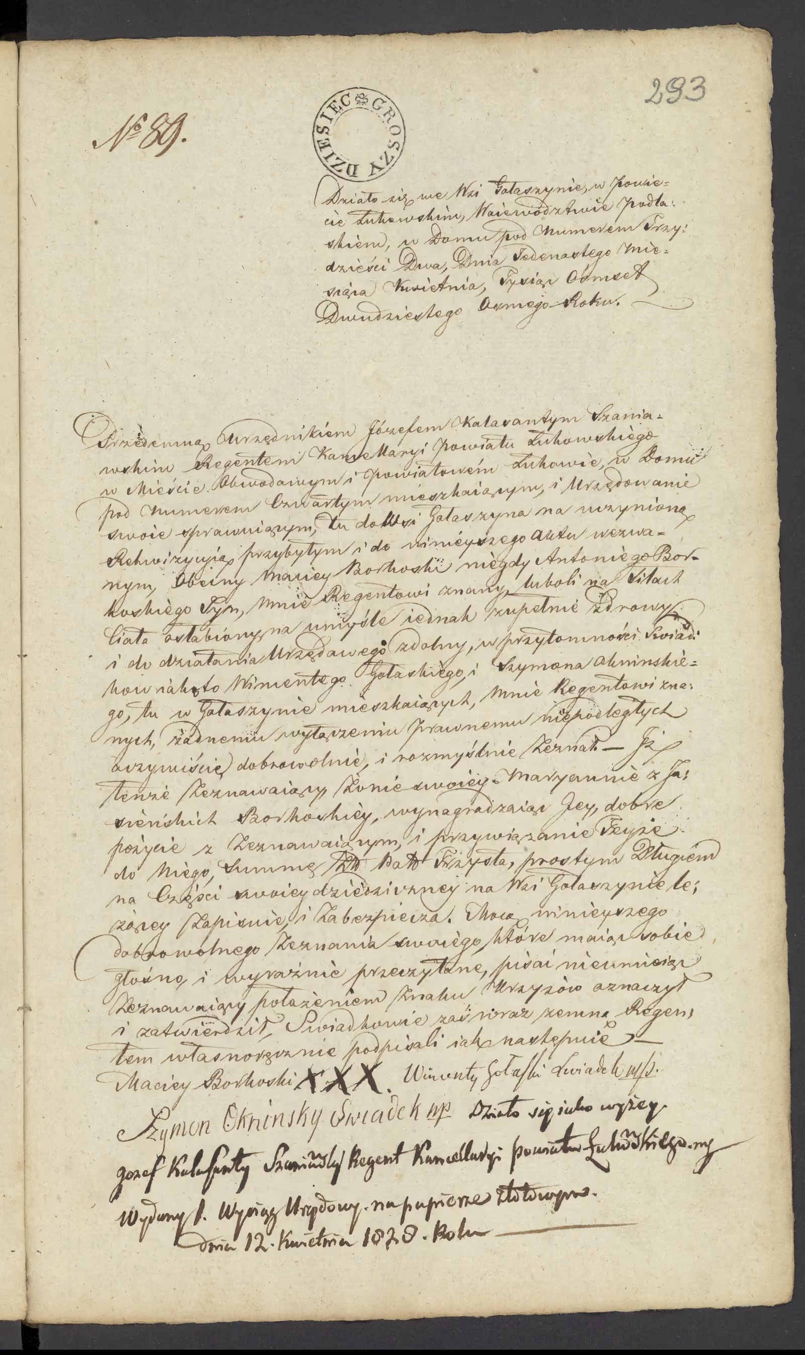 Szaniawski 89/1828, s. 1
