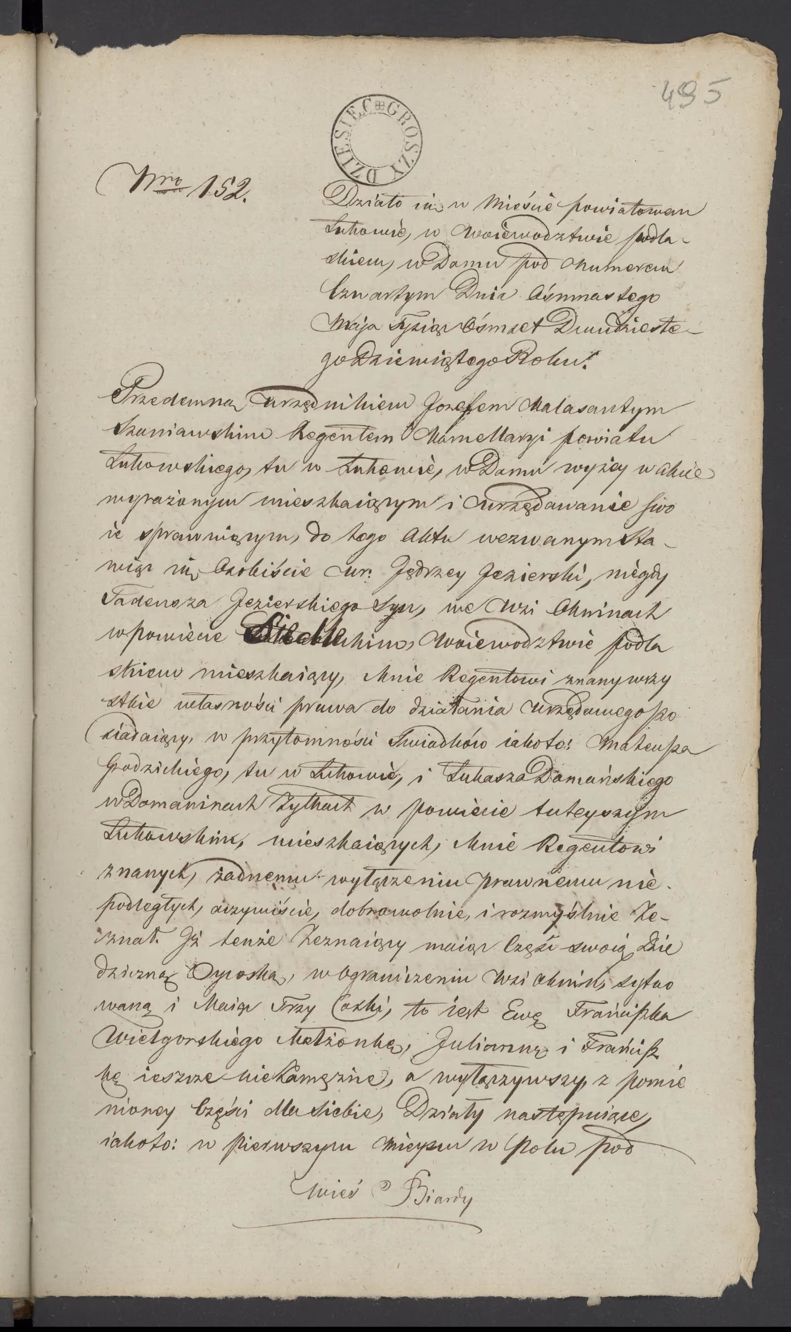 Szaniawski 152/1829, s. 1