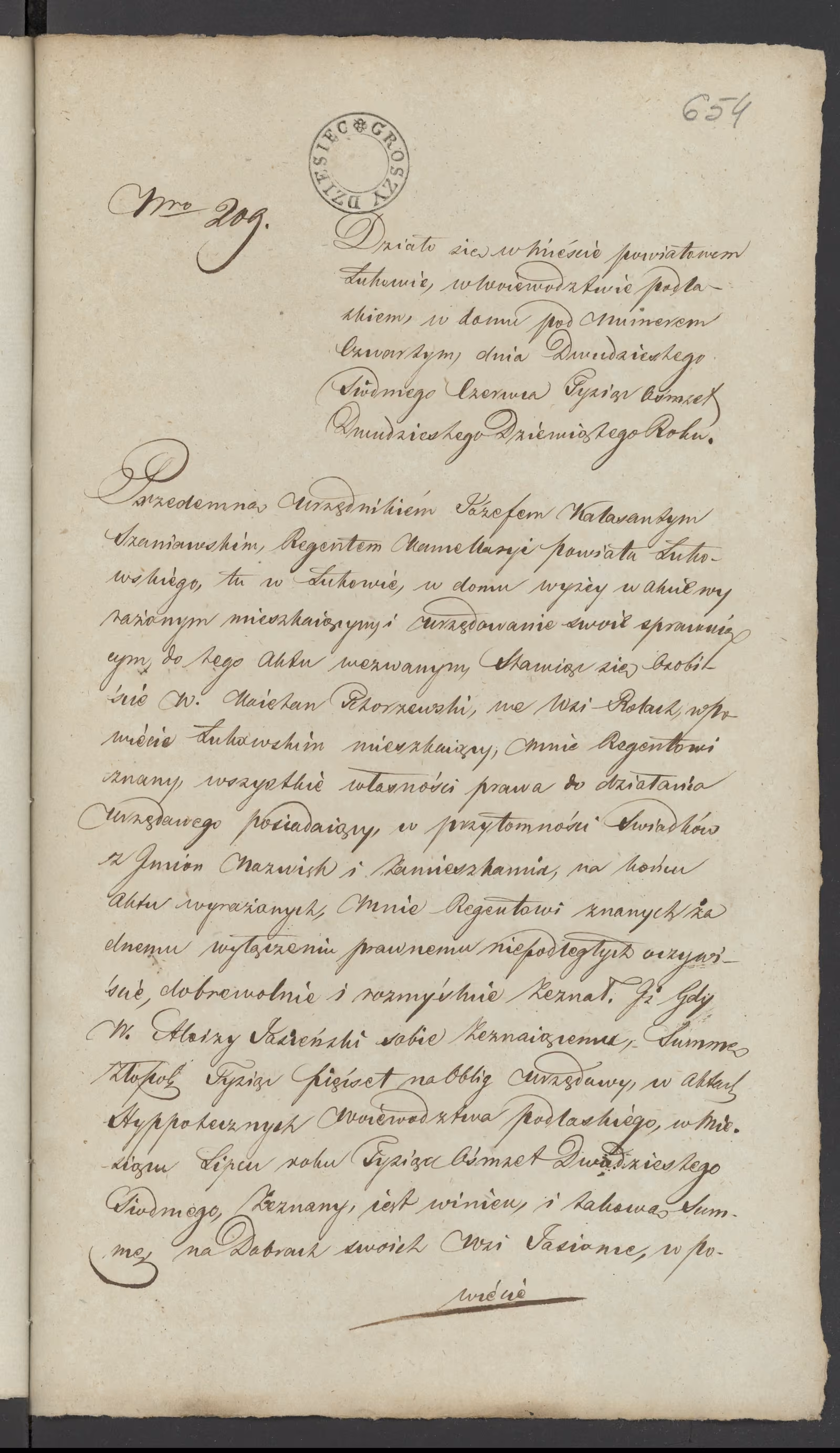 Szaniawski 209/1829, s. 1