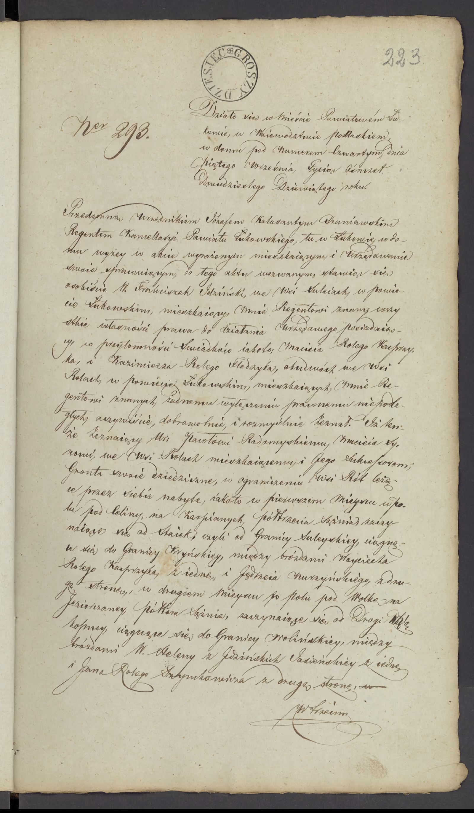Szaniawski 293/1829, s. 1