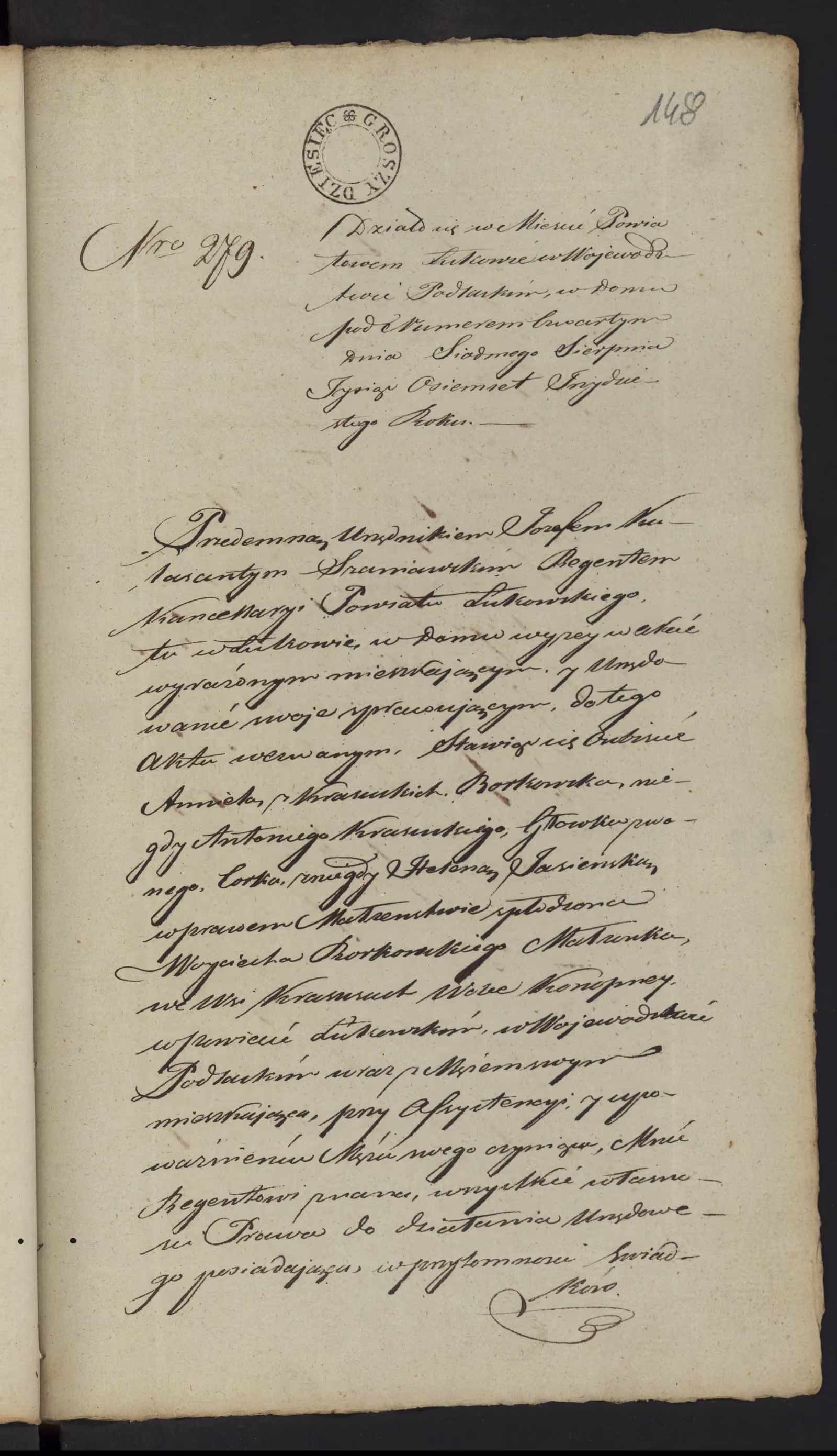 Szaniawski 279/1830, s. 1