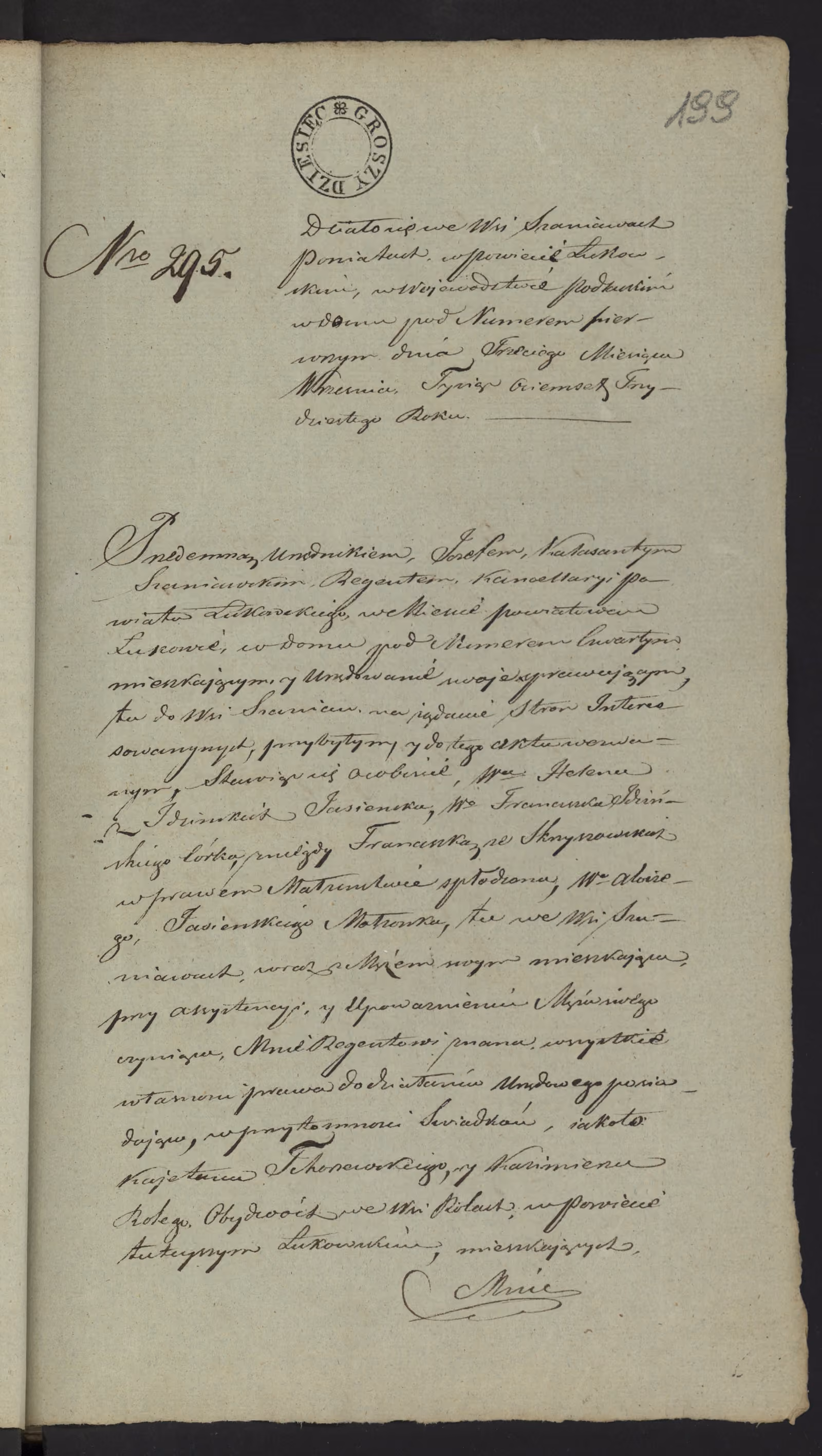 Szaniawski 295/1830, s. 1