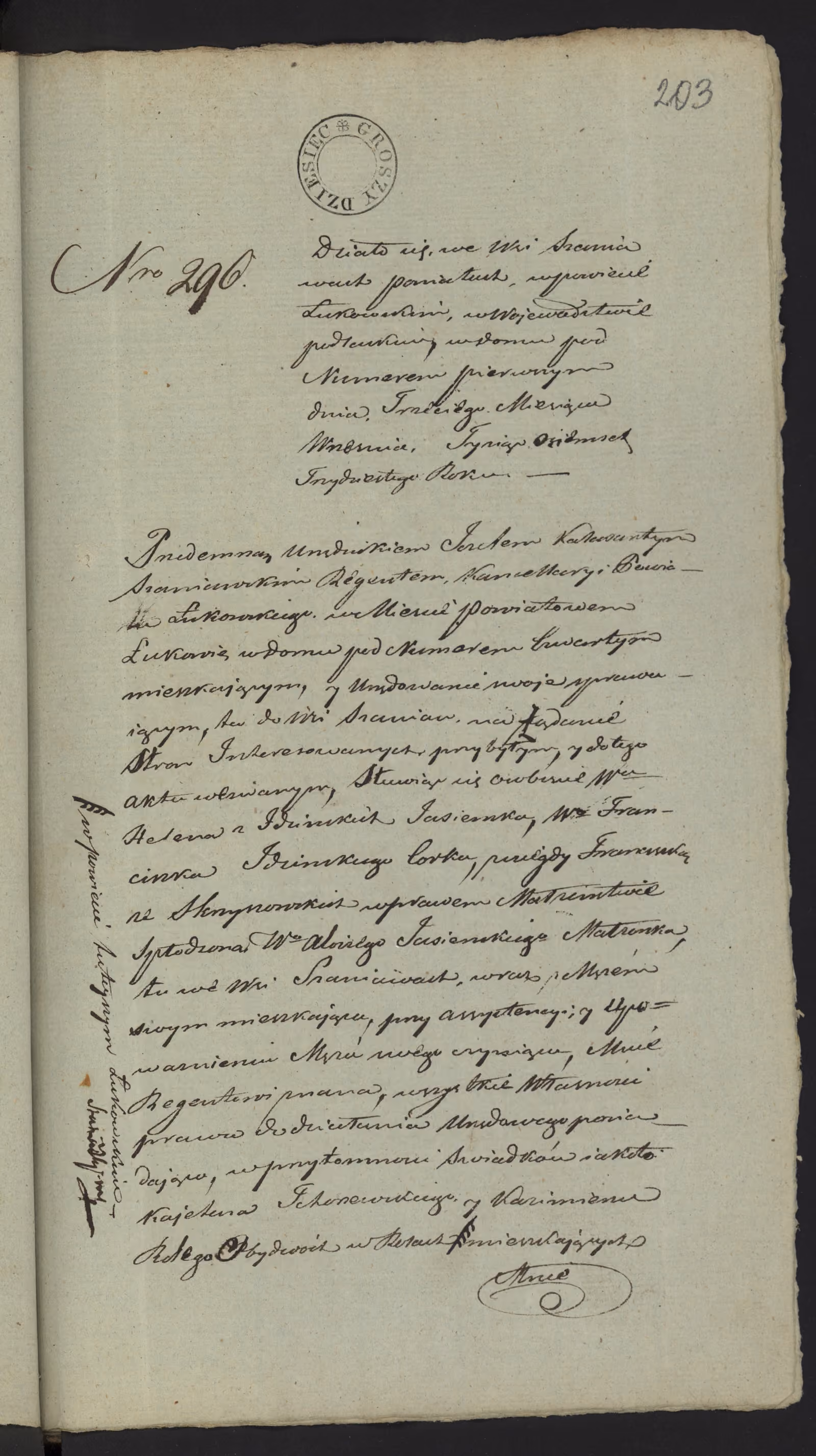 Szaniawski 296/1830, s. 1