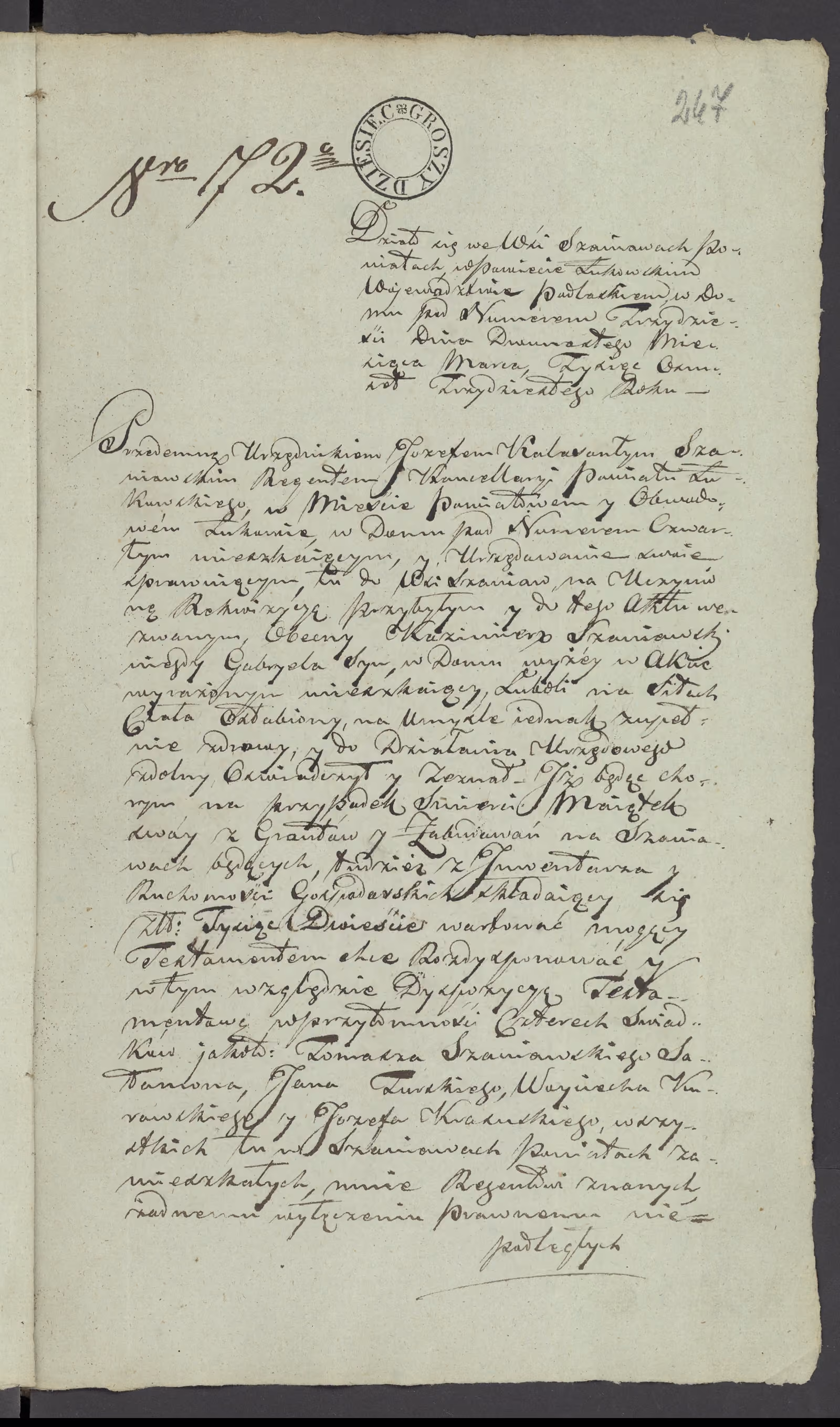 Szaniawski 72/1830, s. 1