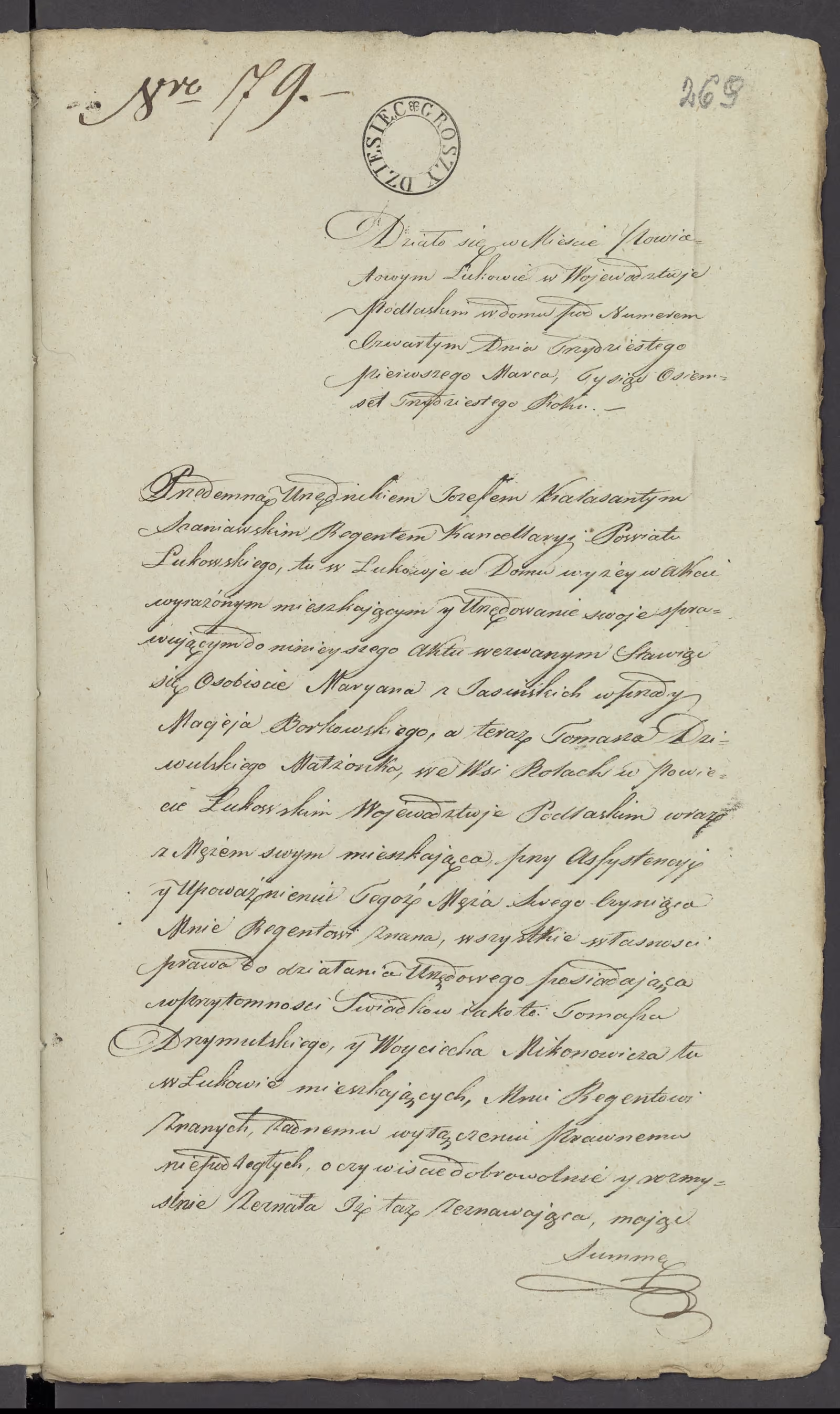 Szaniawski 79/1830, s. 1