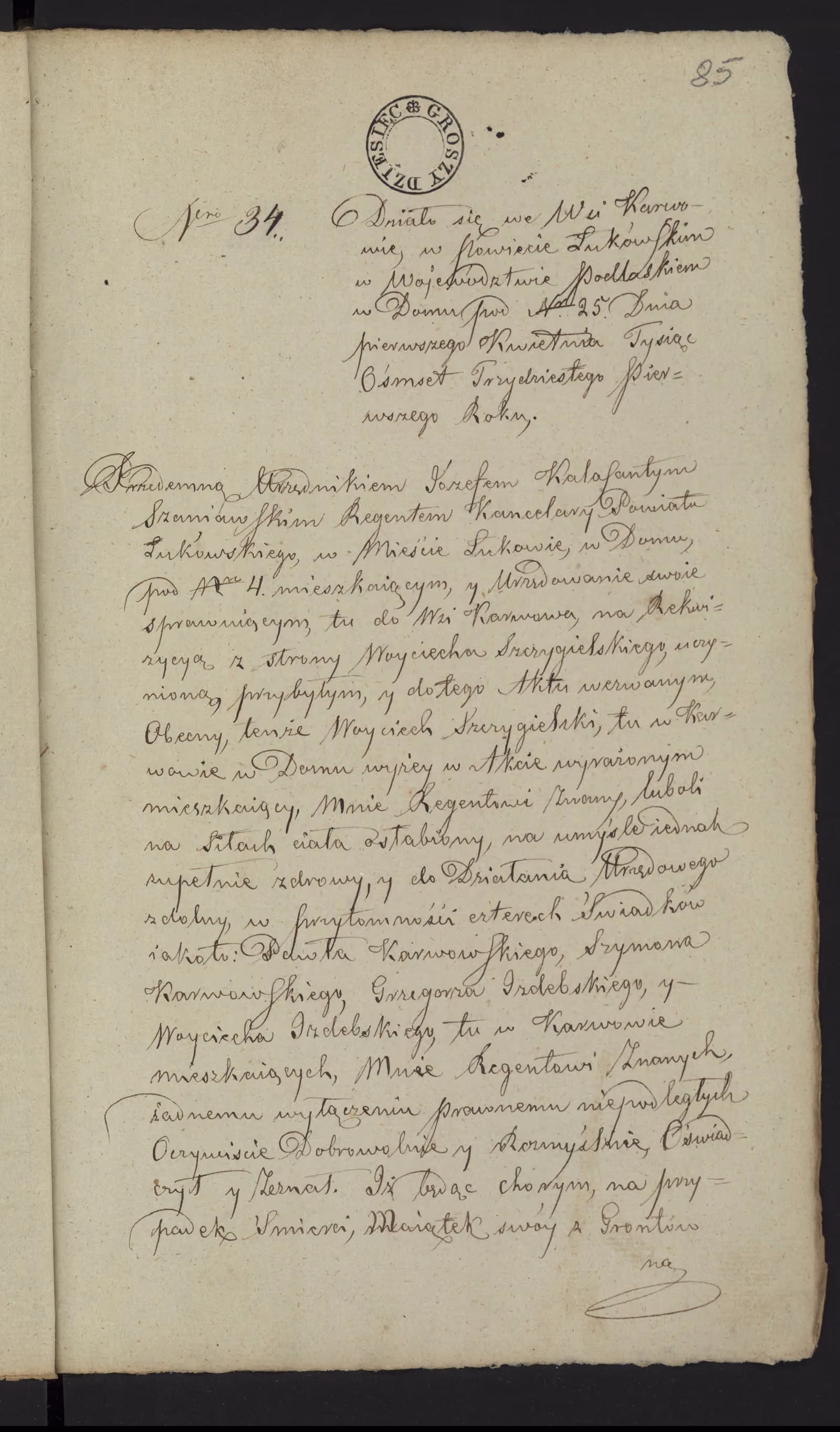 Szaniawski 34/1831, s. 1