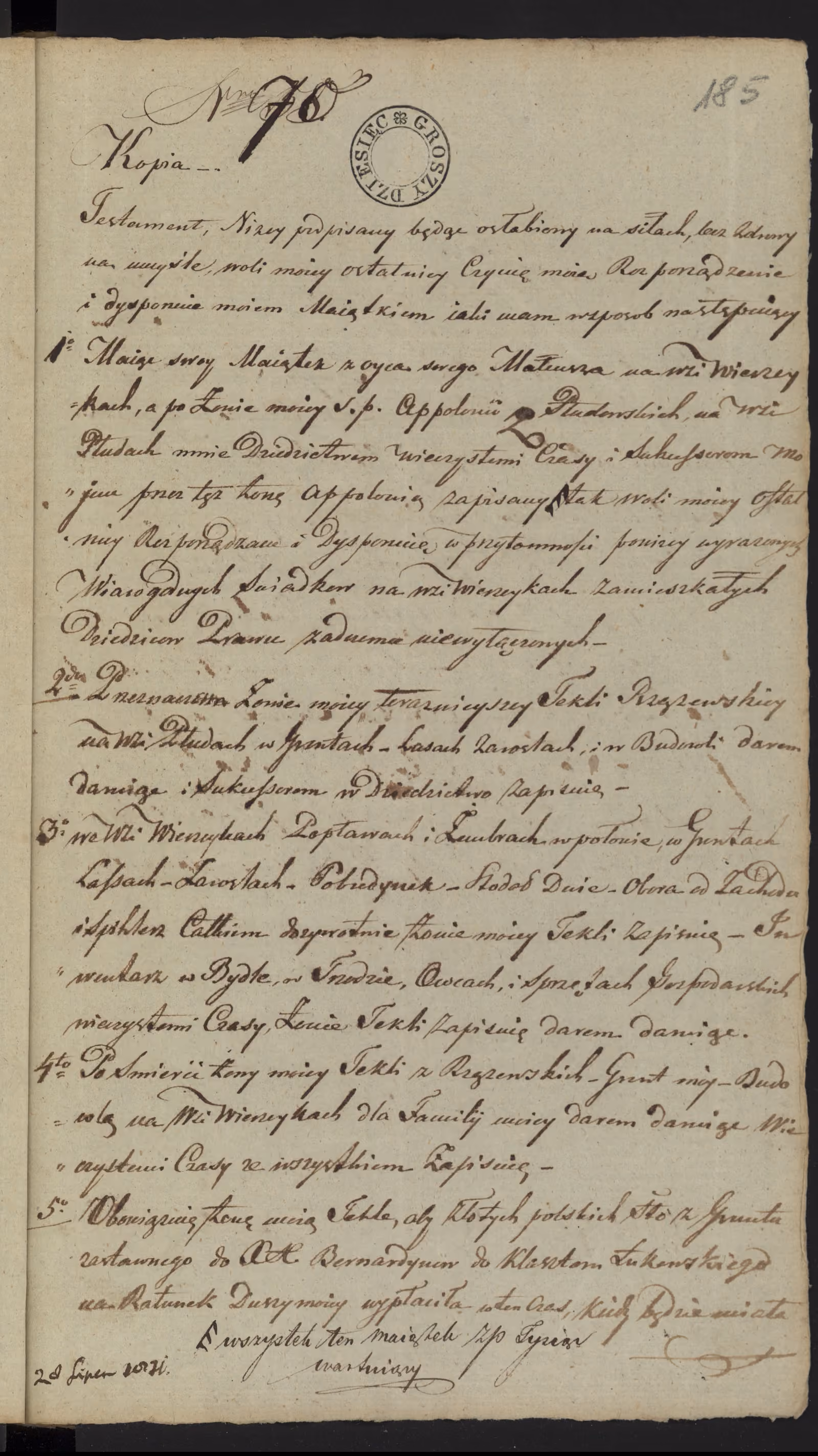 Szaniawski 70/1831, s. 1