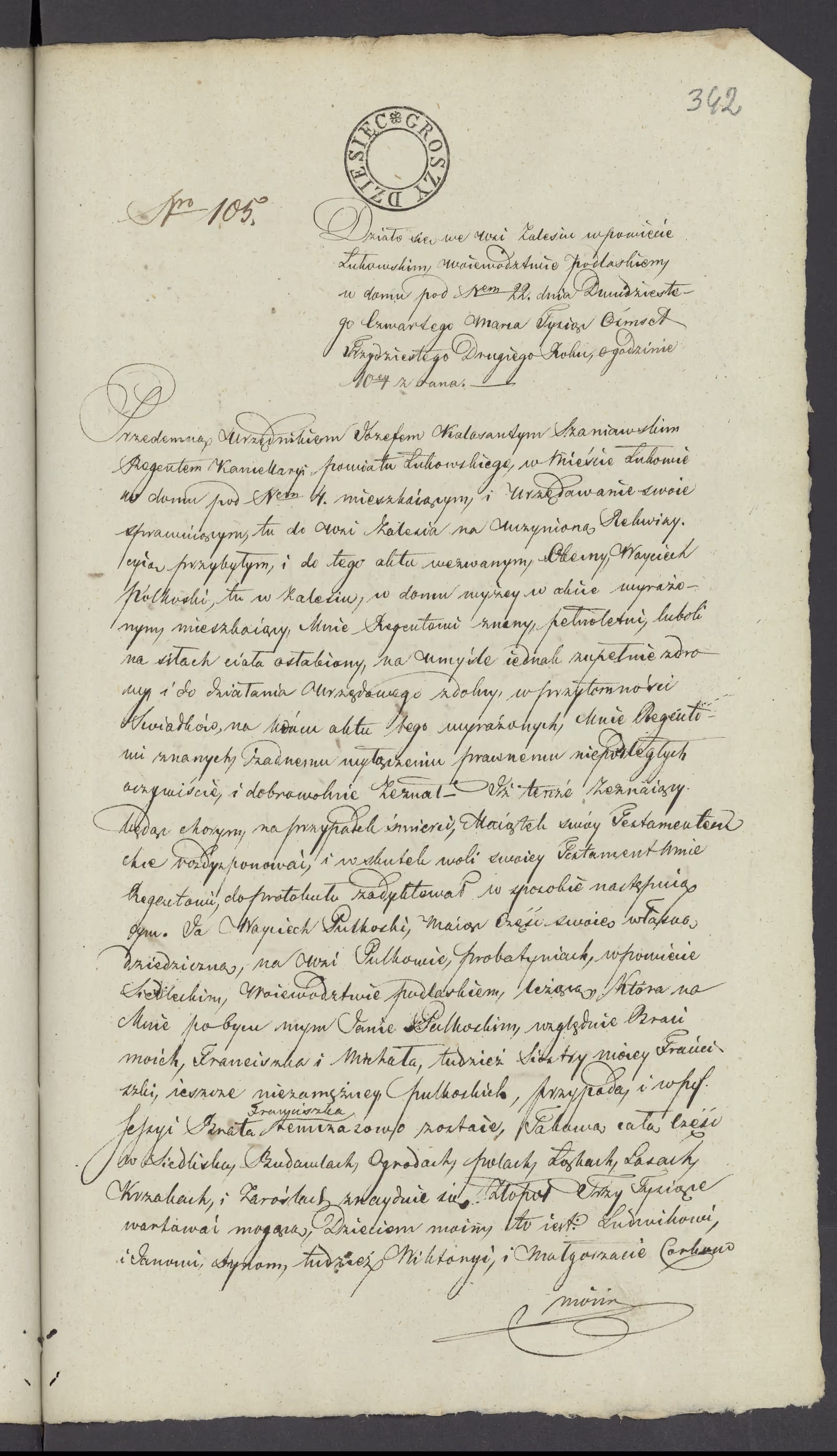 Szaniawski 105/1832, s. 1