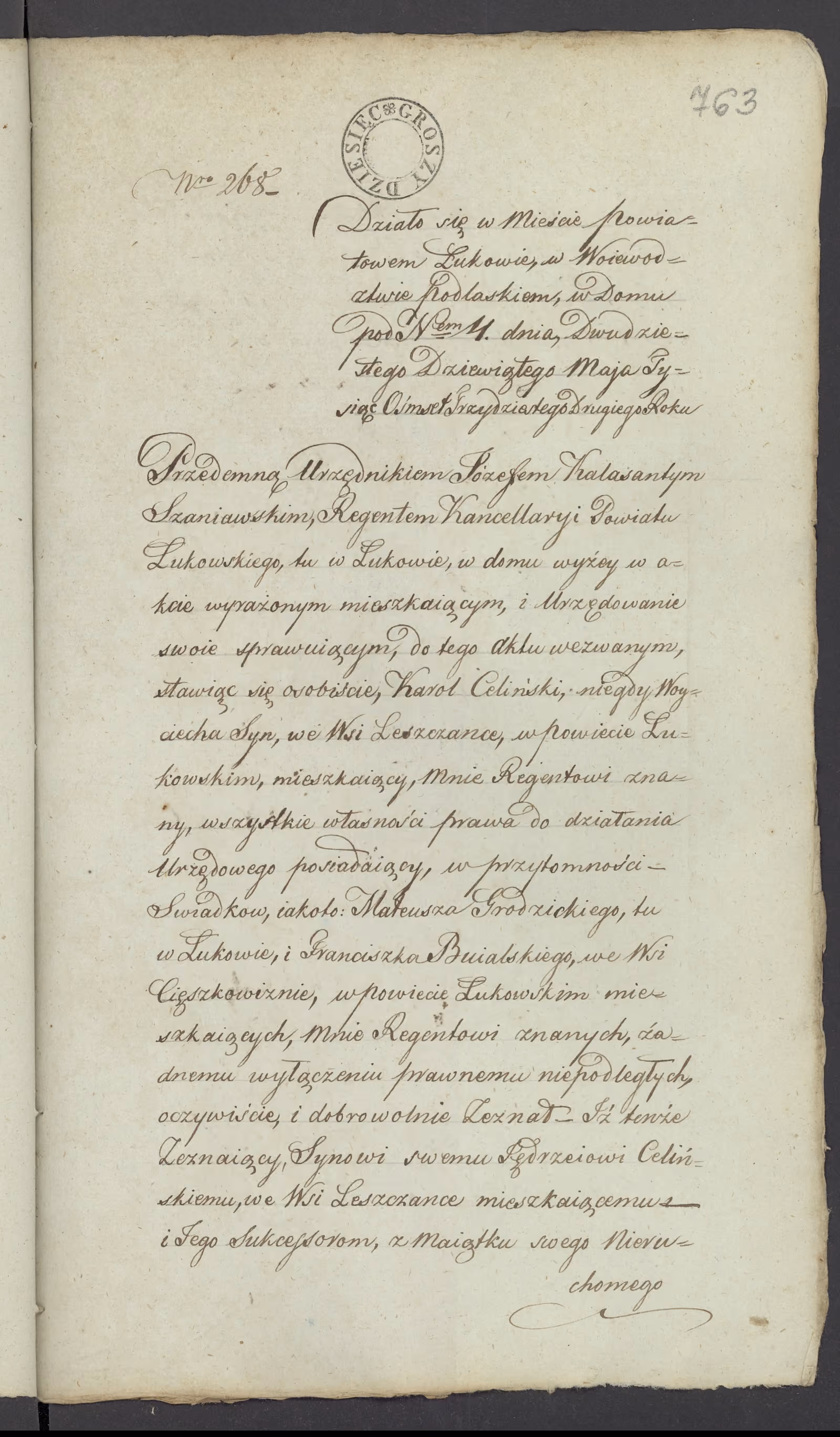 Szaniawski 268/1832, s. 1