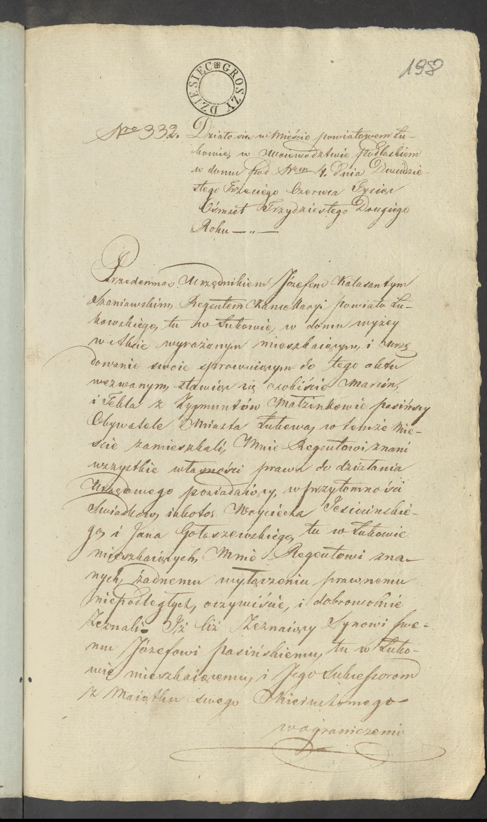 Szaniawski 332/1832, s. 1