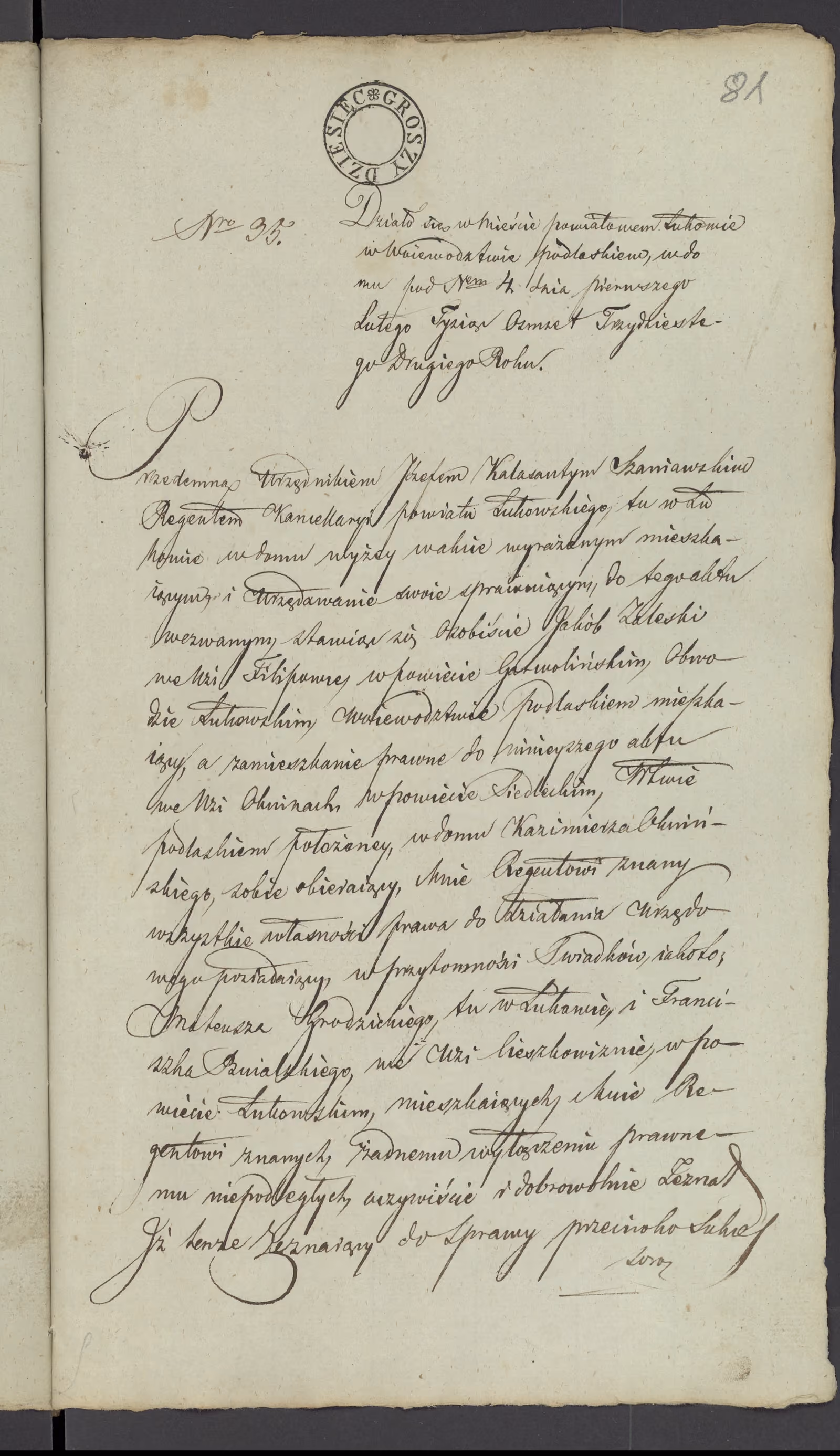 Szaniawski 35/1832, s. 1