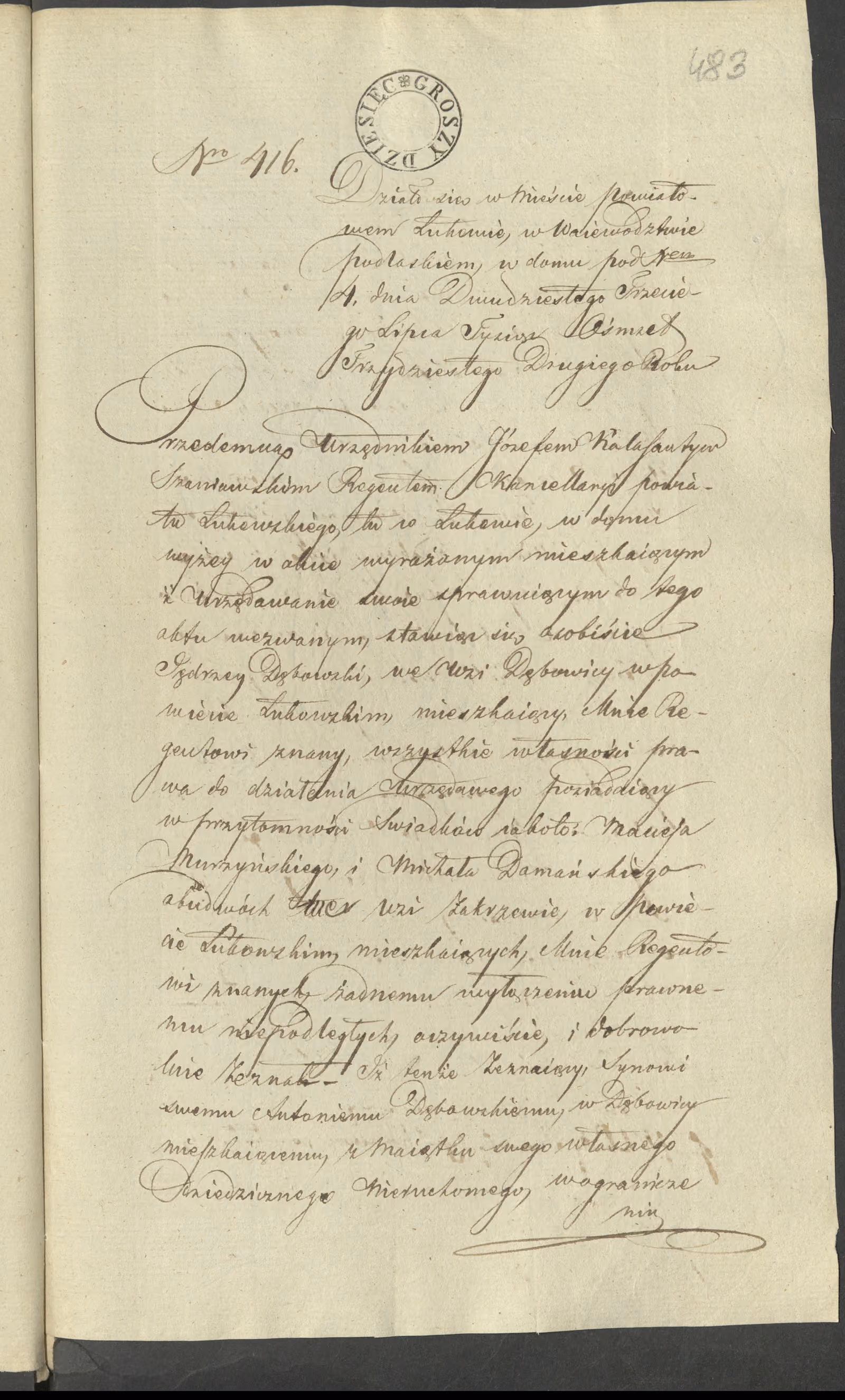Szaniawski 416/1832, s. 1
