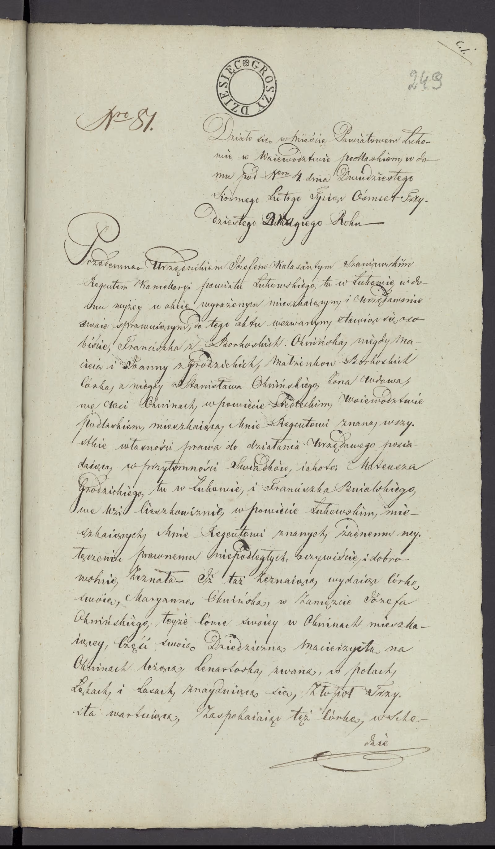 Szaniawski 81/1832, s. 1