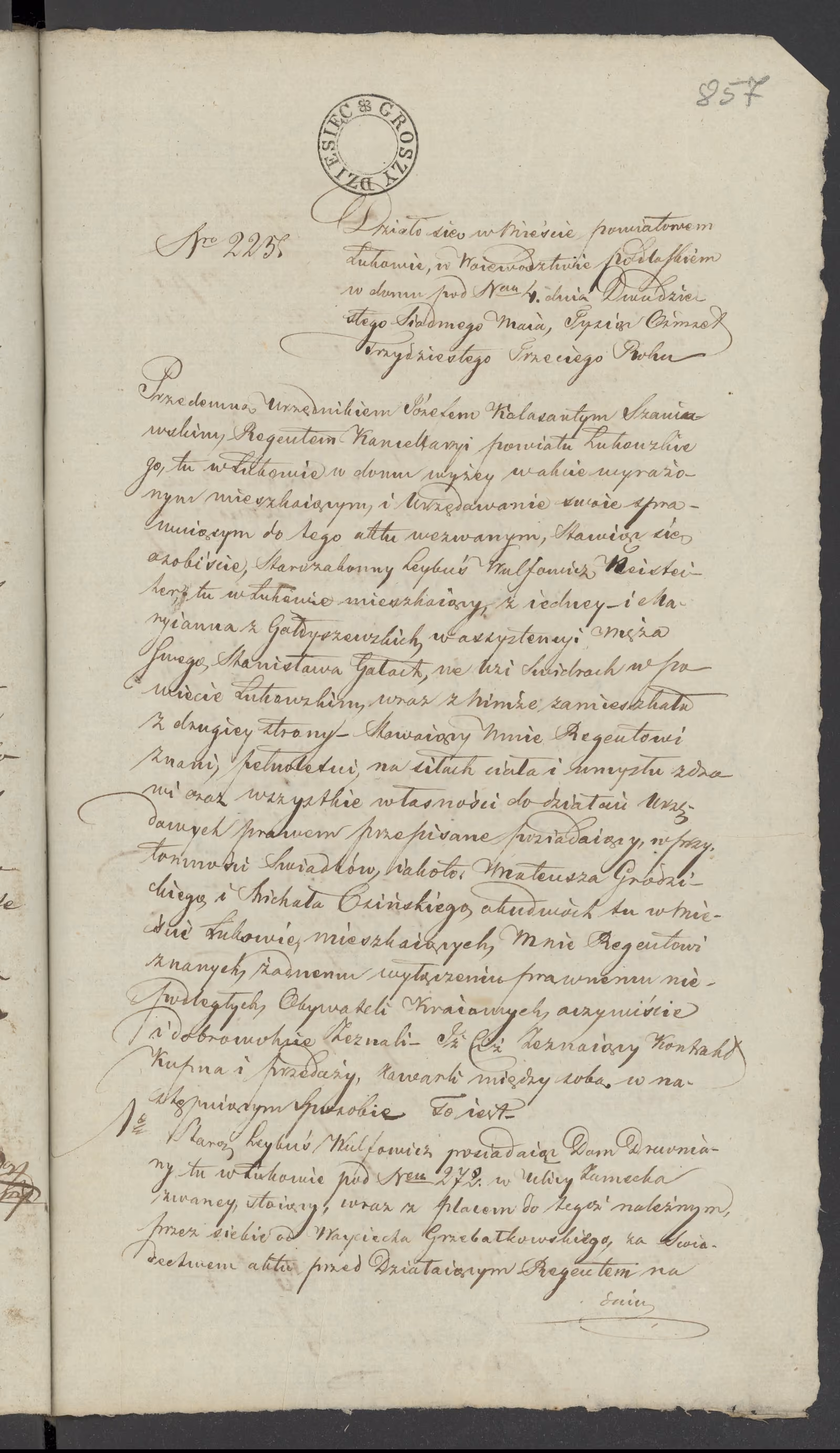 Szaniawski 225/1833, s. 1