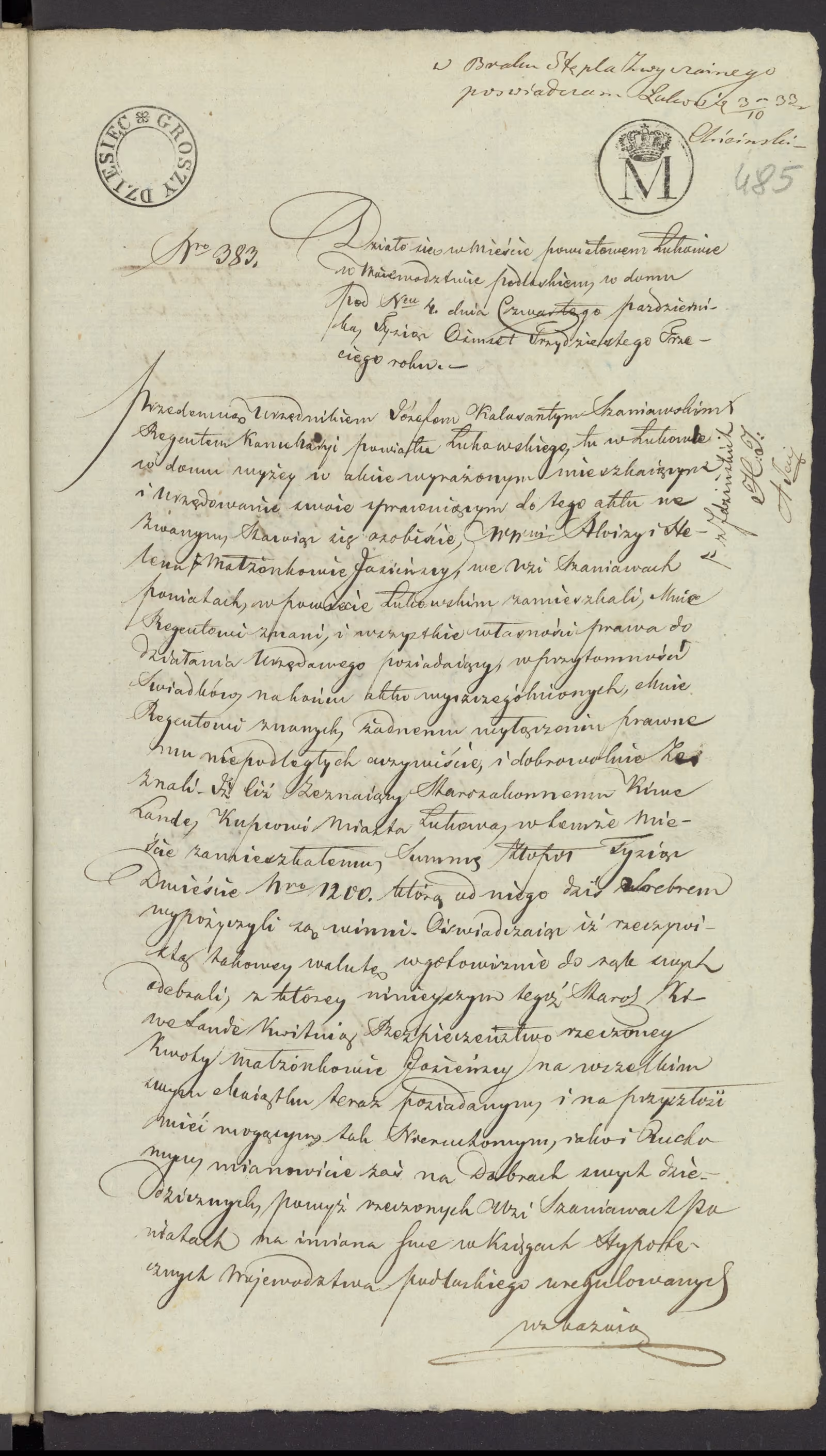 Szaniawski 383/1833, s. 1