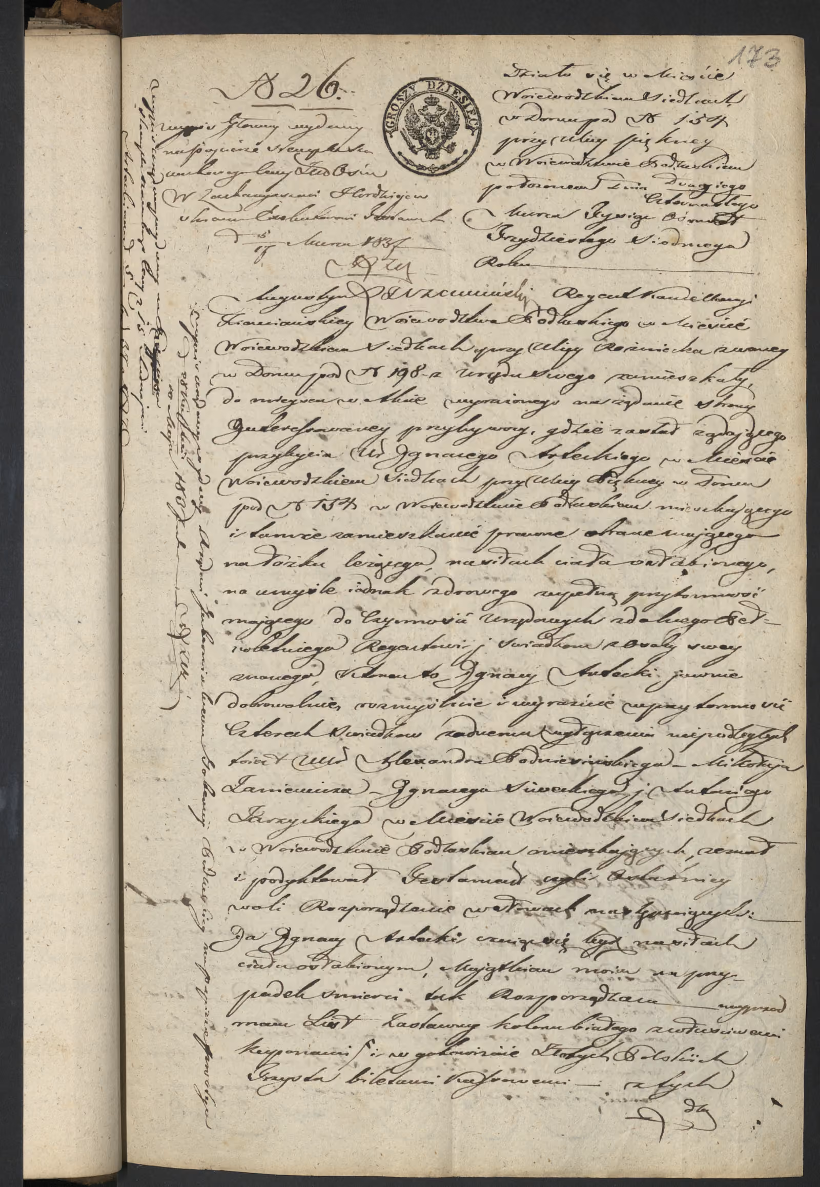 Szczawiński 26/1837, s. 1