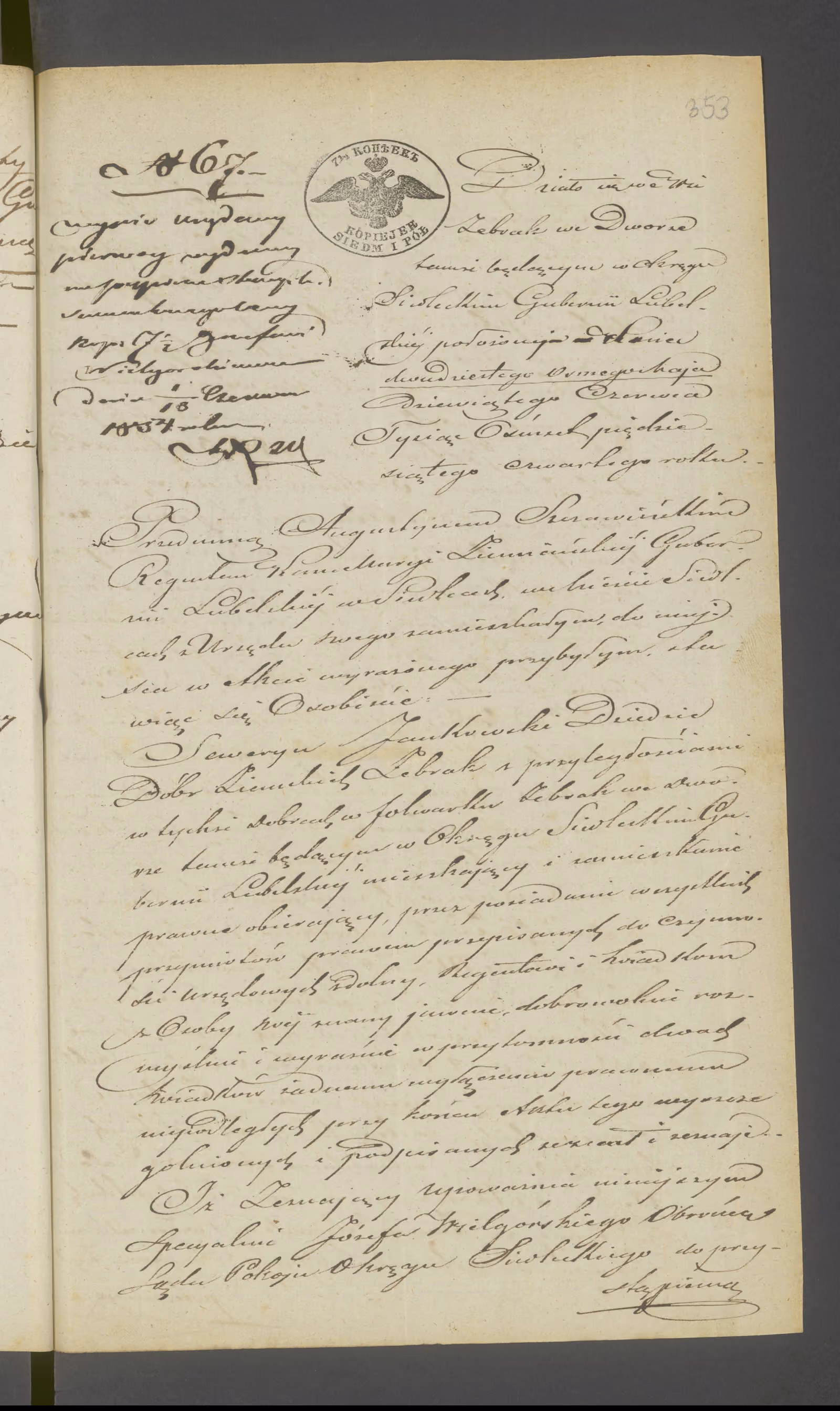 Szczawiński 67/1854, s. 1