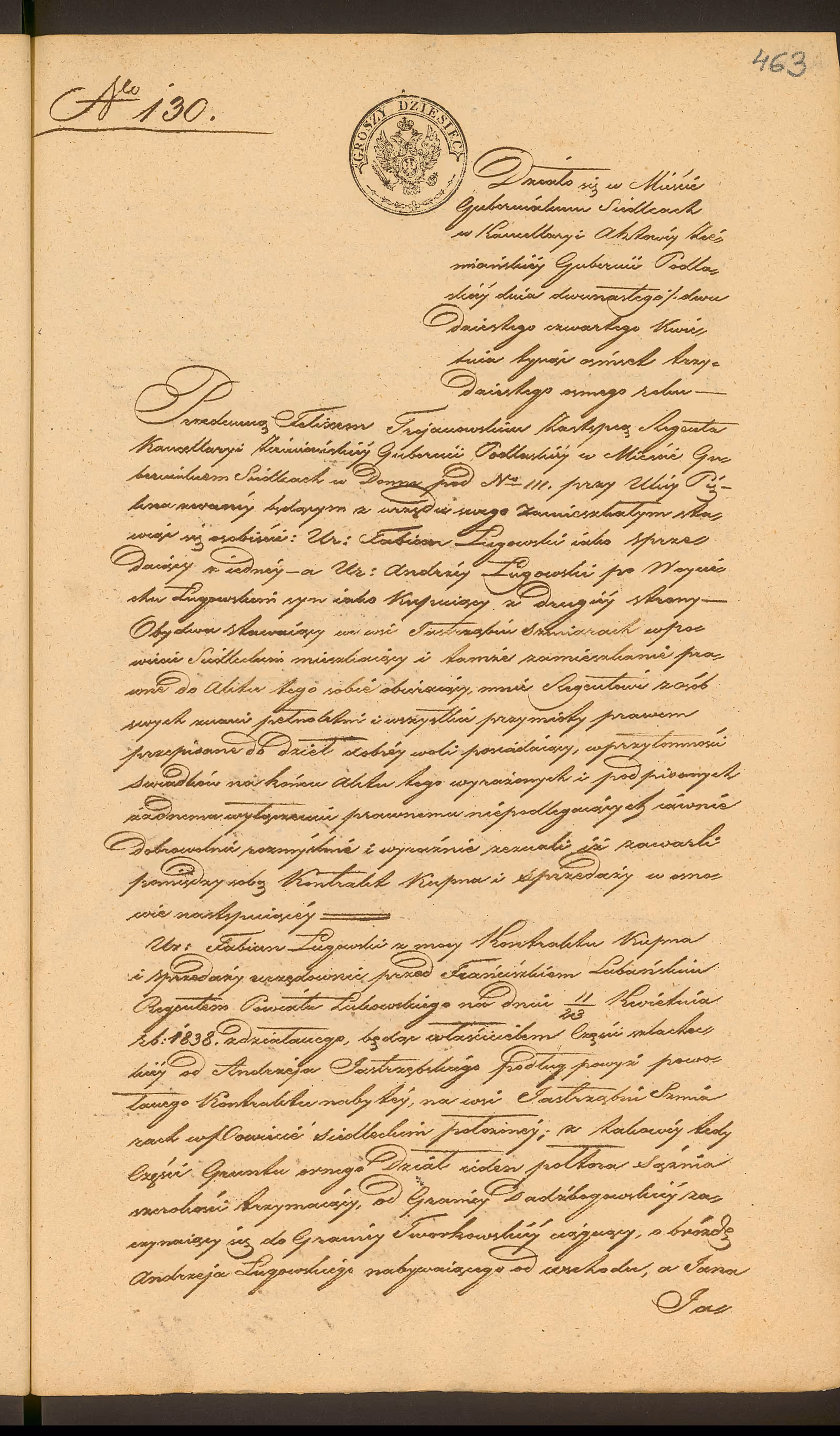 Trojanowski 130/1838, s. 1