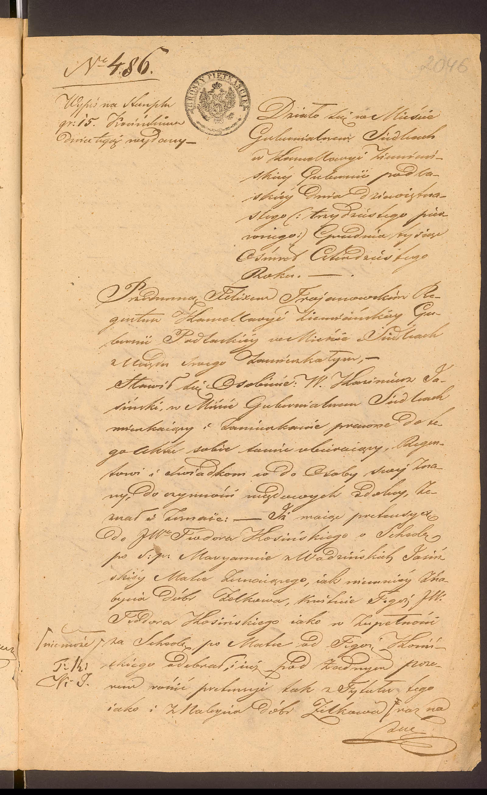 Trojanowski 486/1840, s. 1