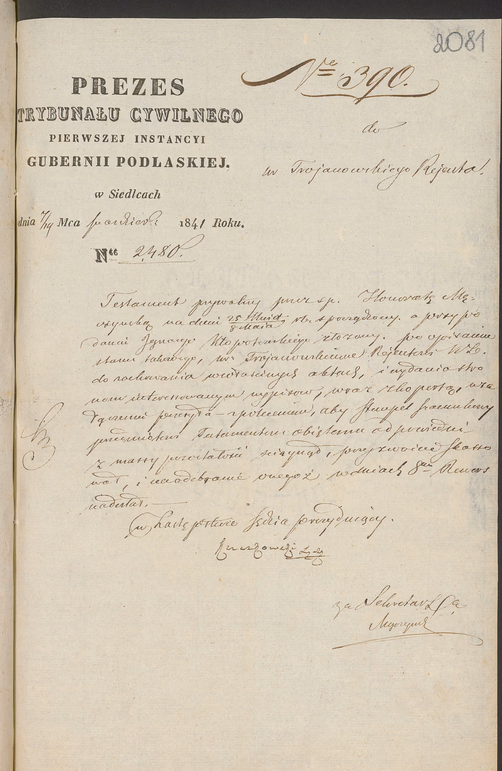 Trojanowski 390/1841, s. 1