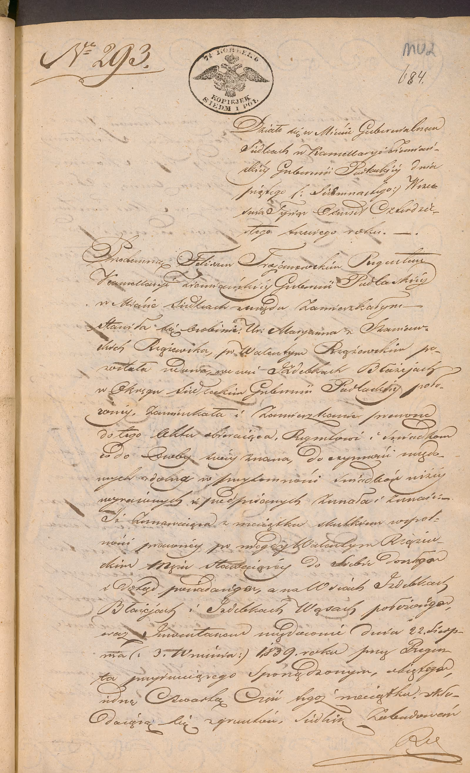 Trojanowski 293/1843, s. 1