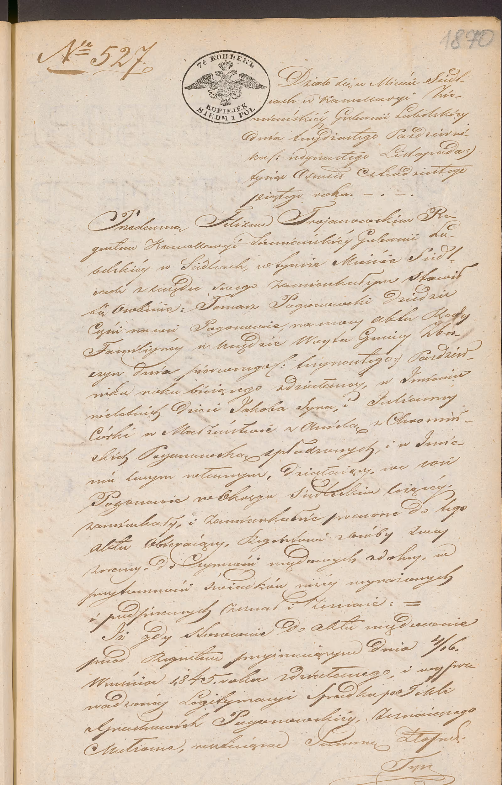 Trojanowski 527/1845, s. 1